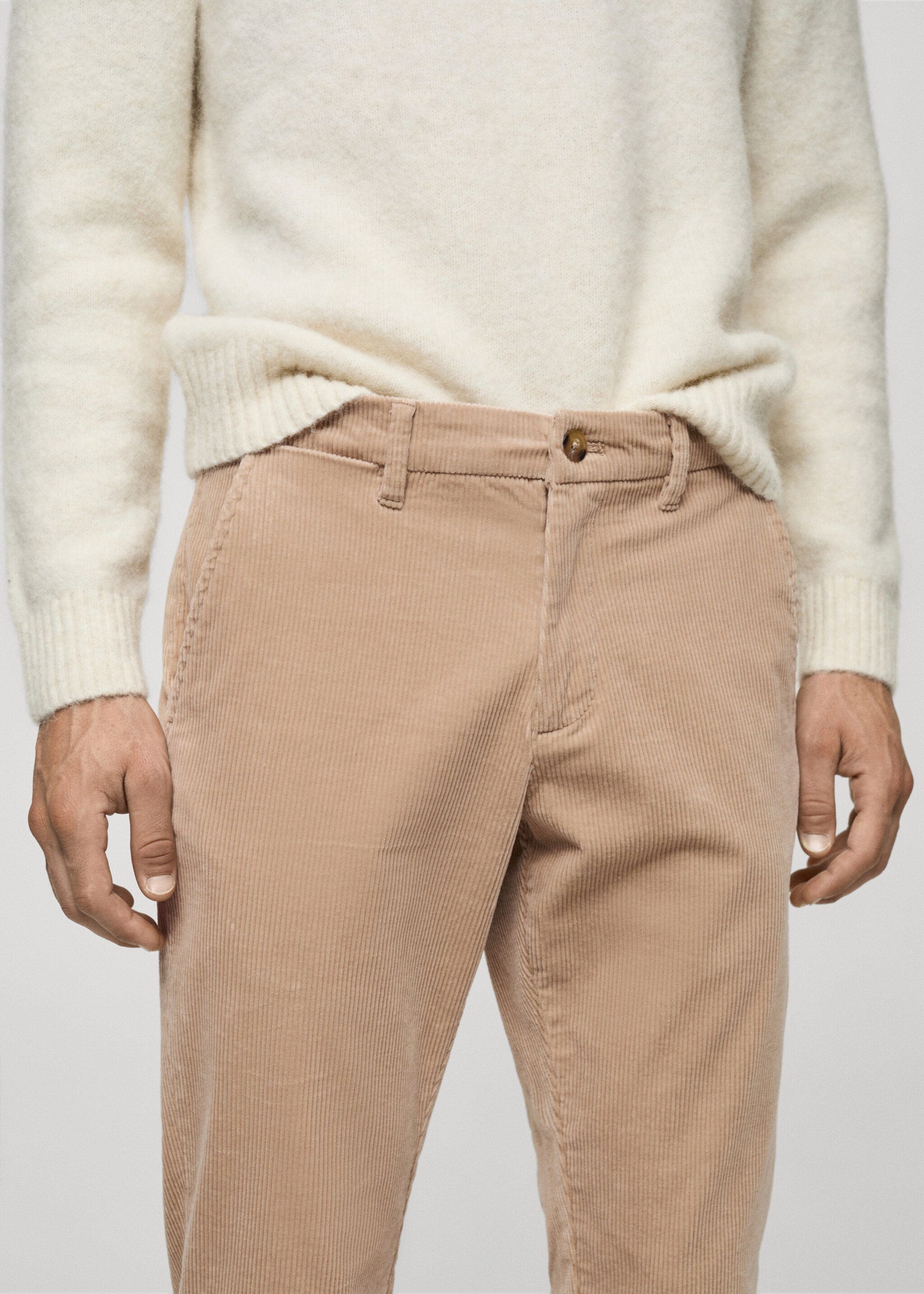 Slim Fit-Cordhose - Detail des Artikels 1, Beige. Ref: 77067913-00.