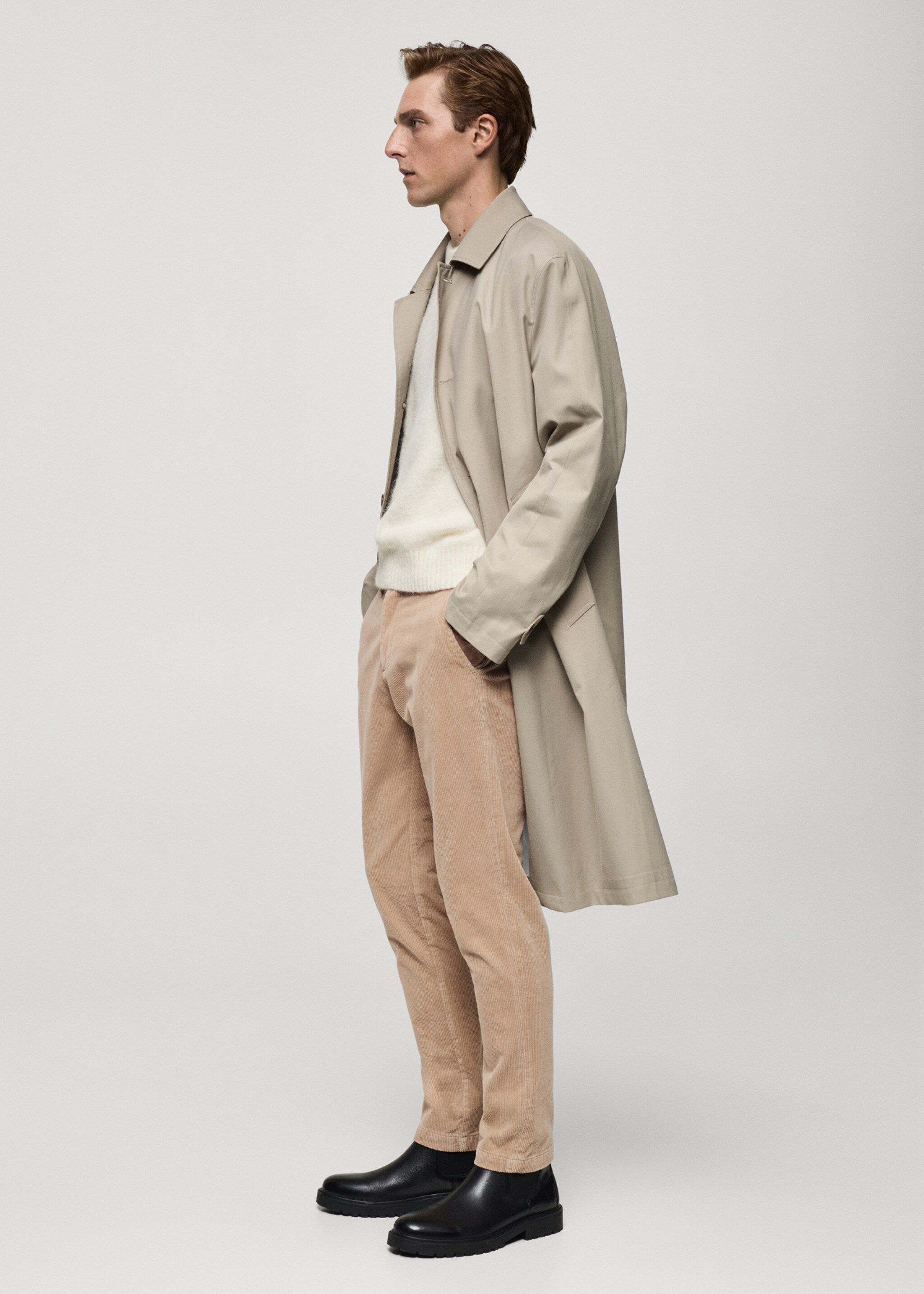 Slim Fit-Cordhose - Detail des Artikels 2, Beige. Ref: 77067913-00.