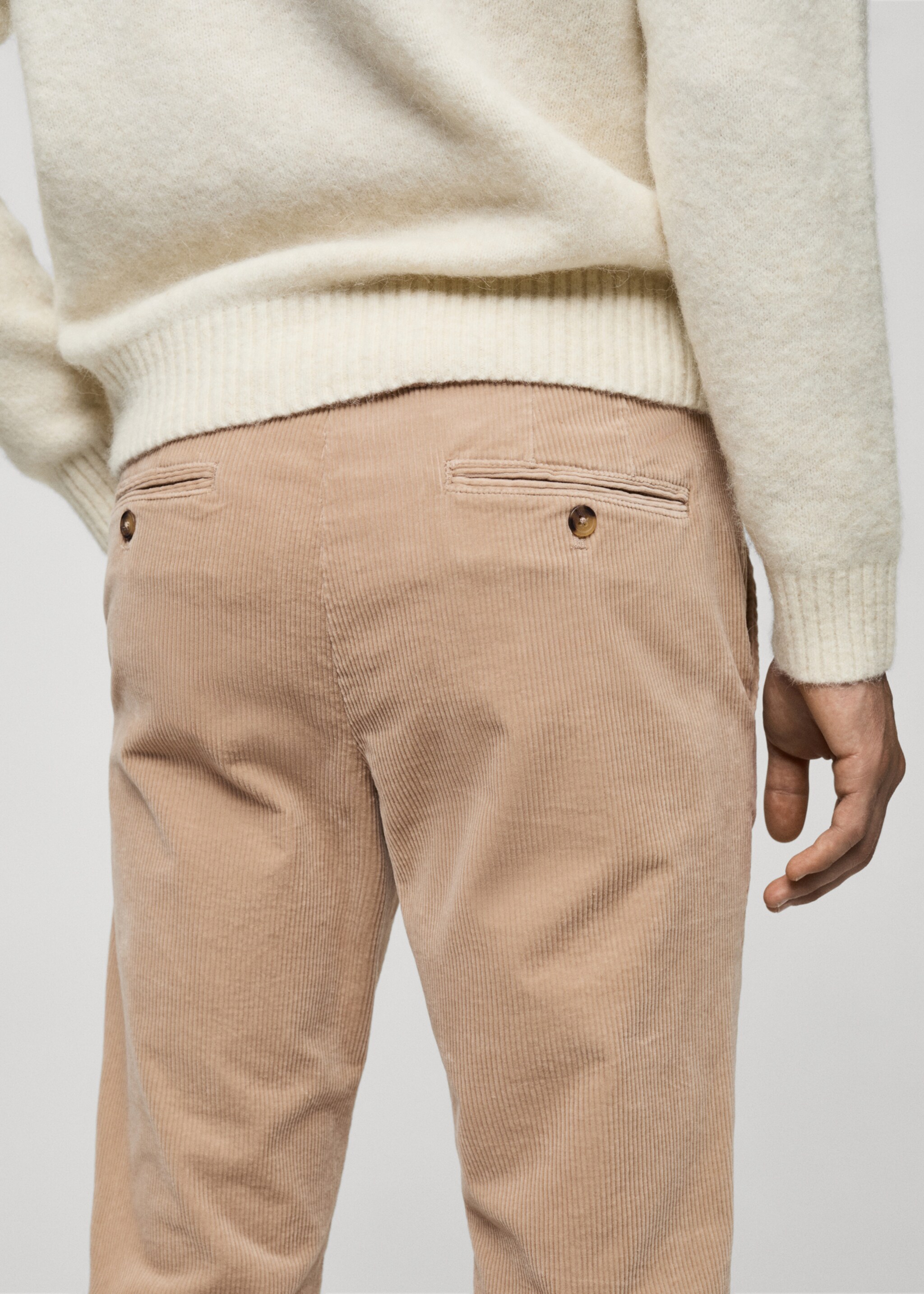 Slim Fit-Cordhose - Detail des Artikels 6, Beige. Ref: 77067913-00.