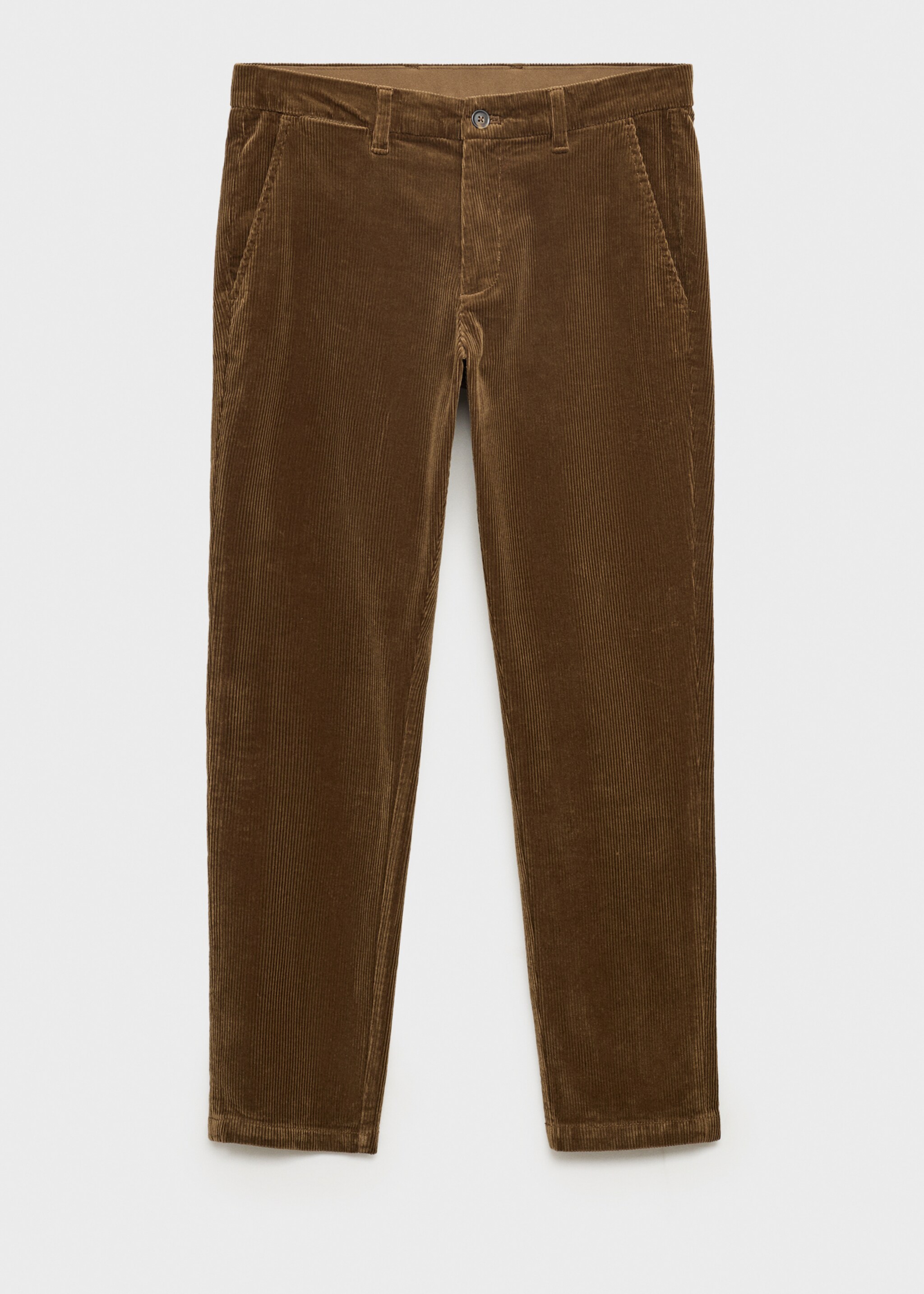 Slim Fit-Cordhose - Artikel ohne Model, Mittelbraun. Ref: 77067913-00.