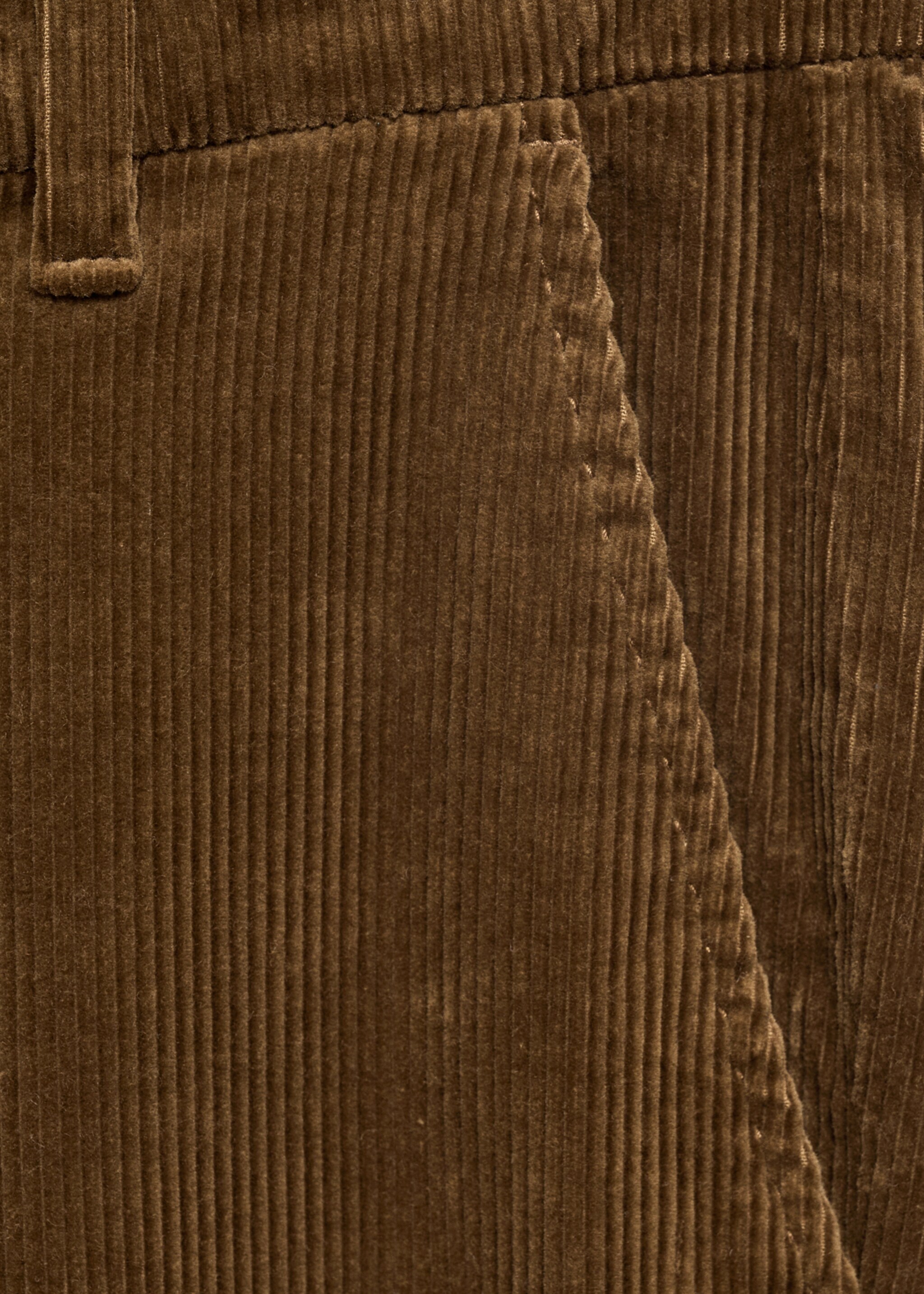 Slim Fit-Cordhose - Detail des Artikels 8, Mittelbraun. Ref: 77067913-00.