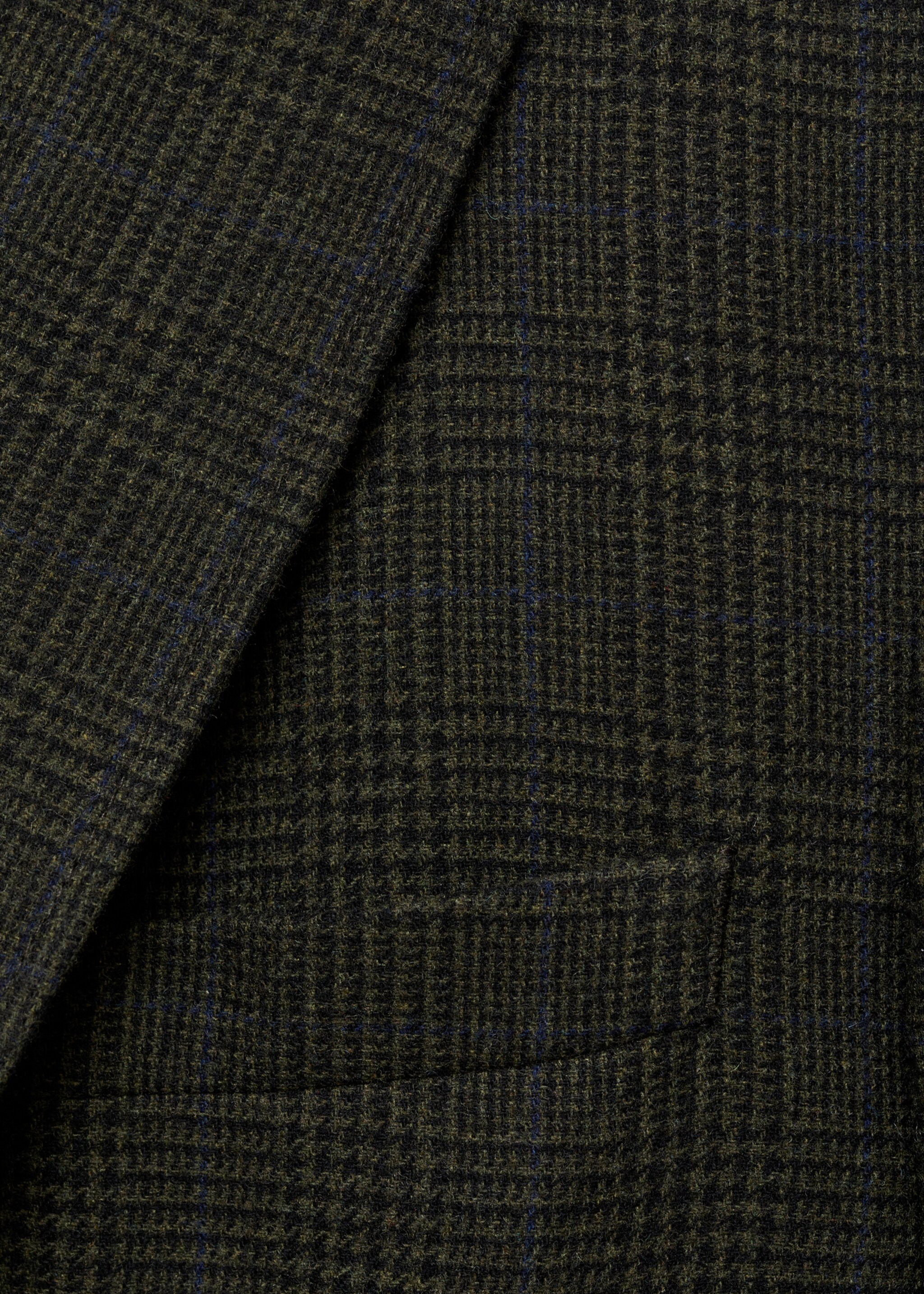 Wool-blend slim-fit suit jacket - Details of the article 8, Khaki. Ref: 77067917-00.