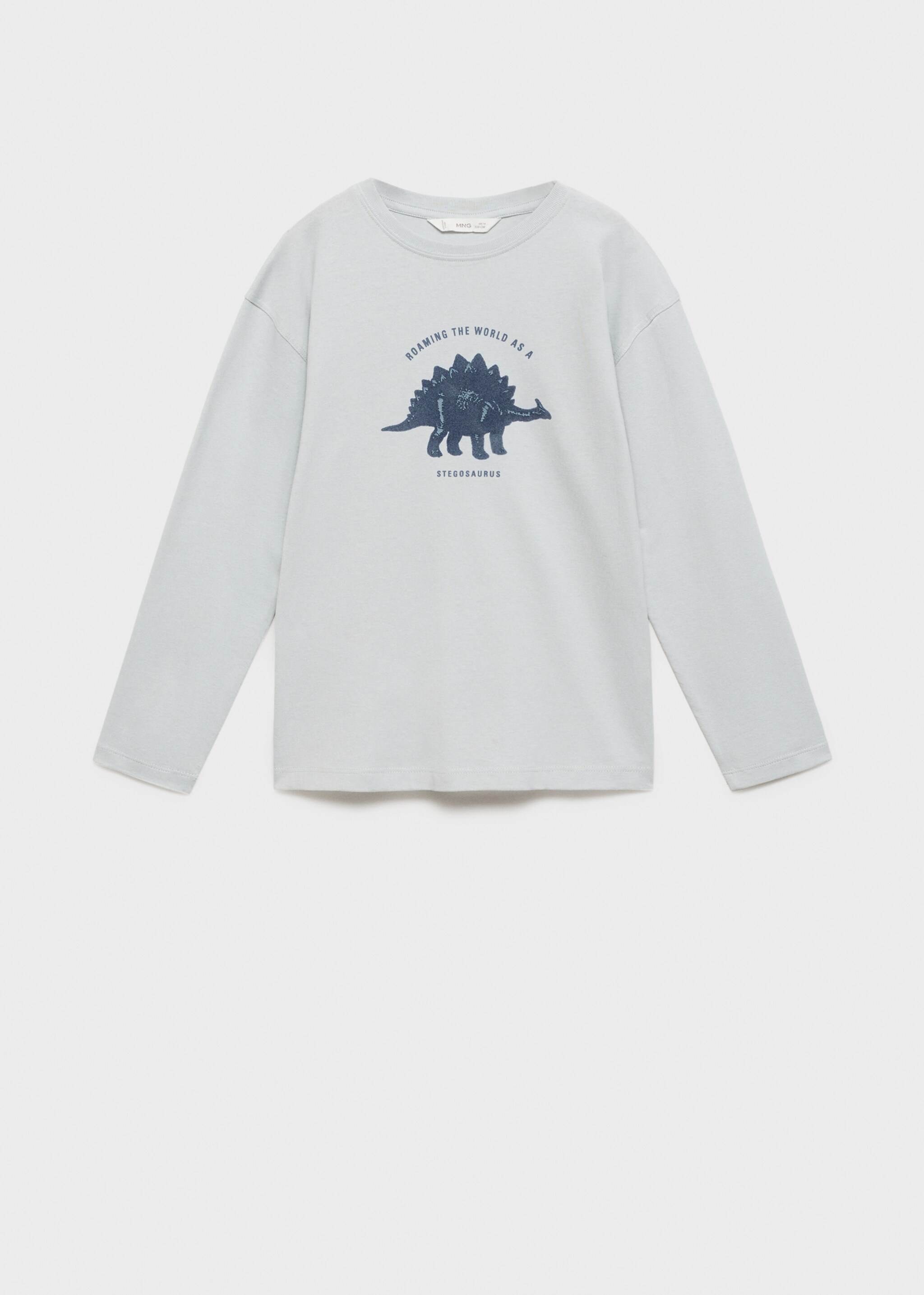 T-shirt imprimé dinosaure - Article sans modèle, Gris clair/pastel. Ref: 77067919-00.
