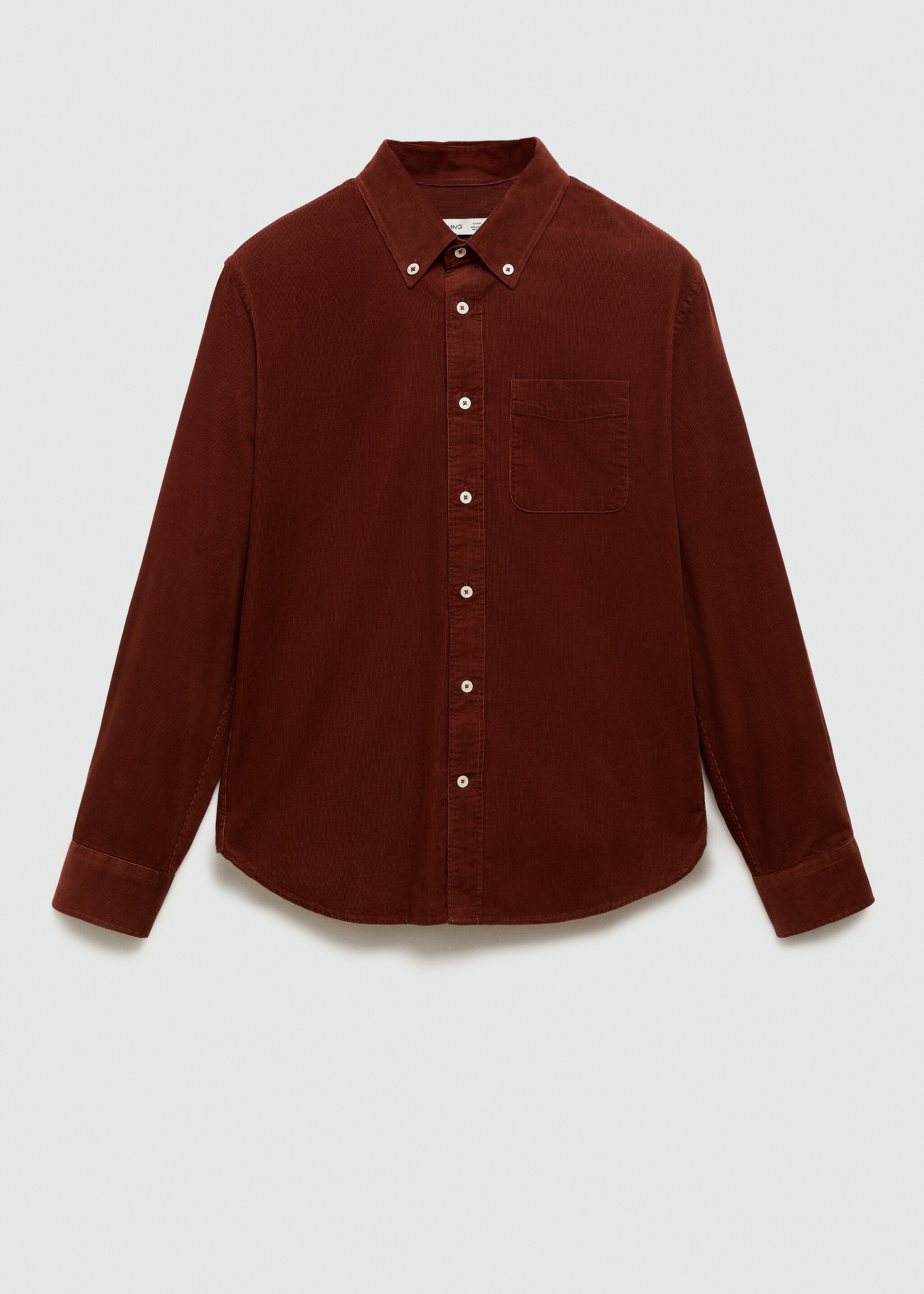 Classic fit košulja od mikro samta - Artikl bez modela, Crvenkasto smeđa. Ref: 77067924-00.