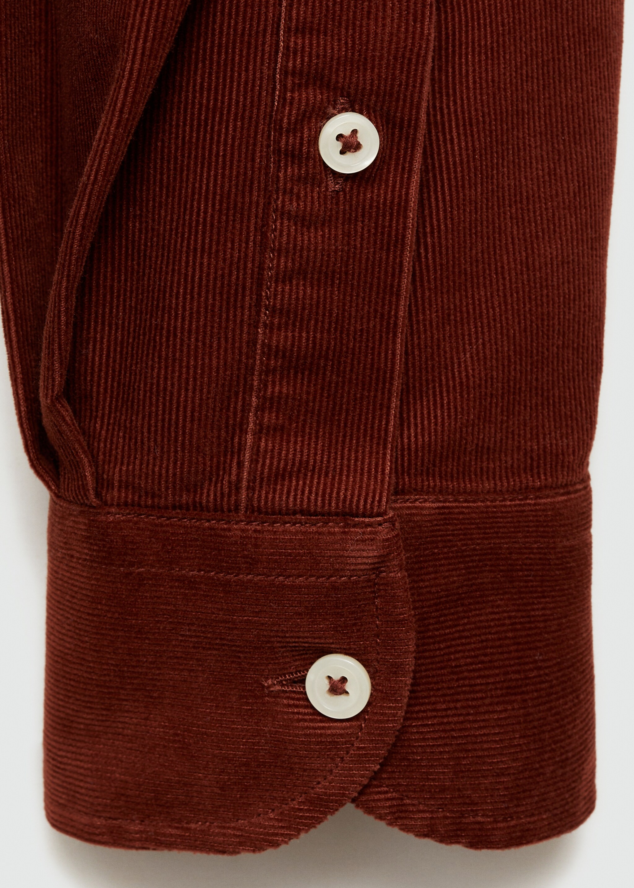 Classic fit košulja od mikro samta - Detalji artikla 0, Crvenkasto smeđa. Ref: 77067924-00.