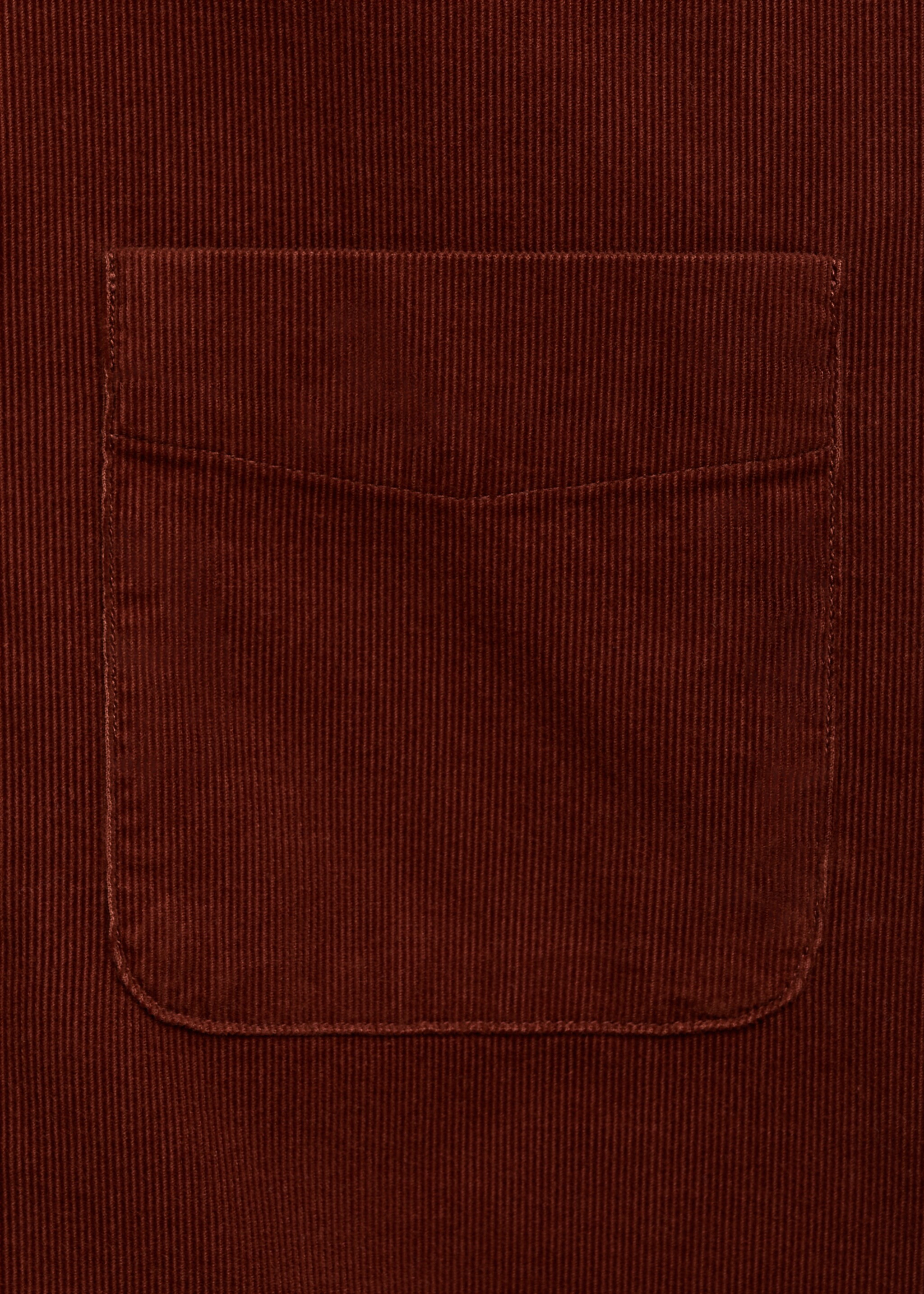 Classic fit košulja od mikro samta - Detalji artikla 8, Crvenkasto smeđa. Ref: 77067924-00.