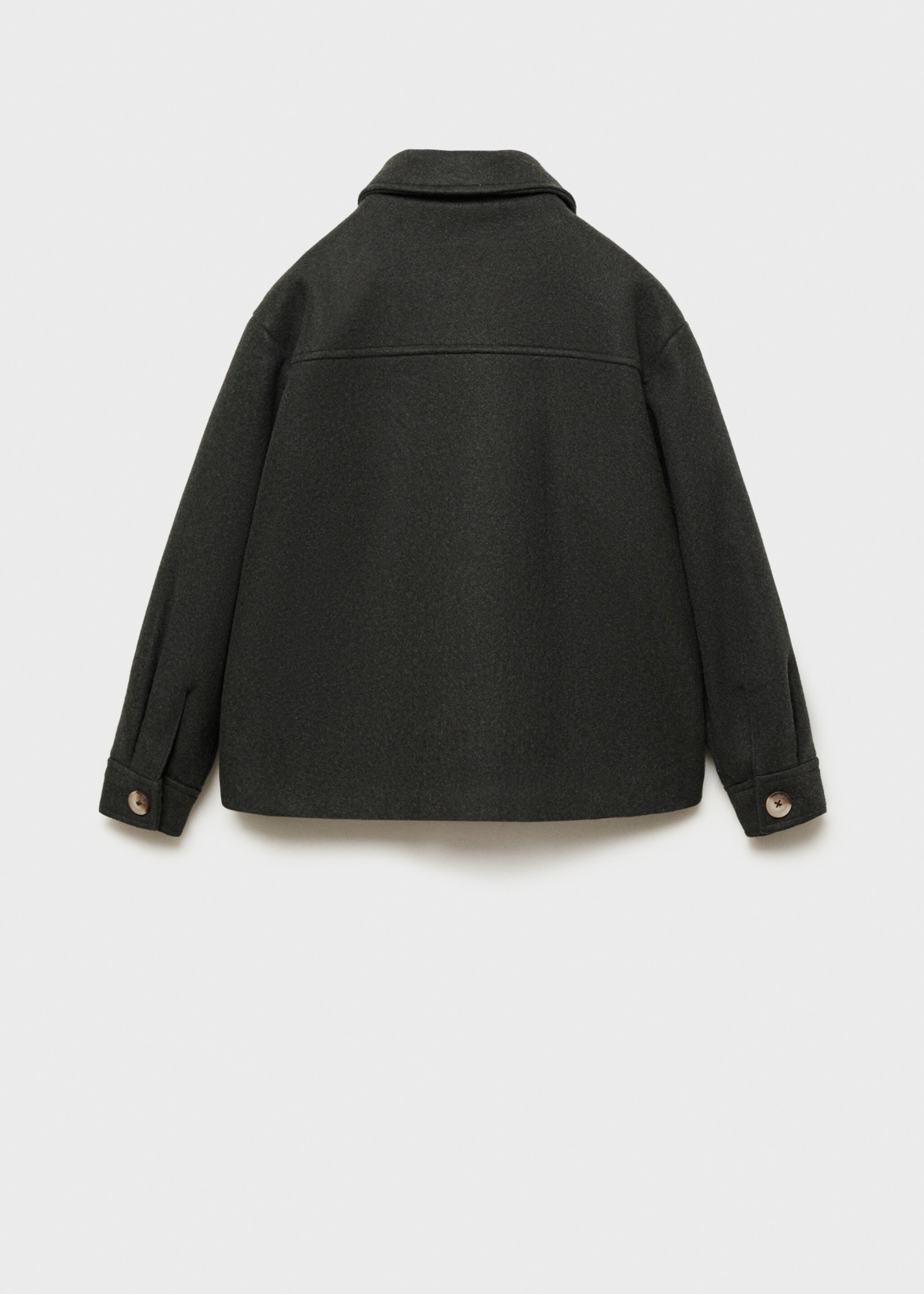 Short cloth coat - Reverse of the article, Khaki. Ref: 77067925-00.