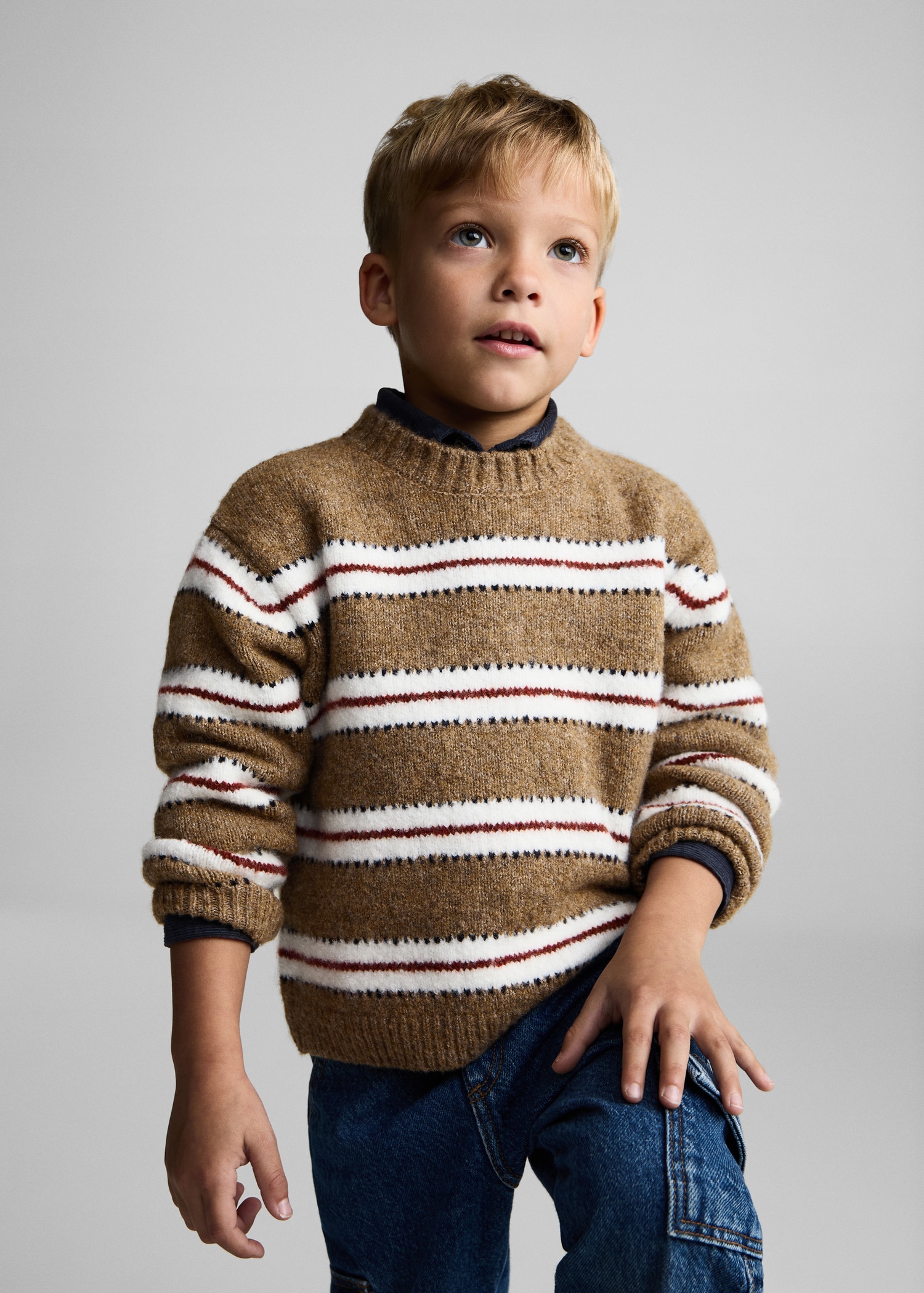Knit striped sweater Baby boys MANGO OUTLET USA - Main Image