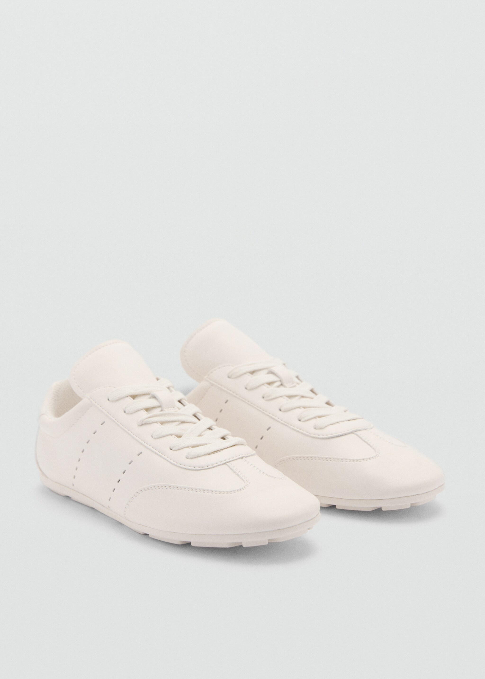 Sznurowane buty sportowe - Plan średni, Beżowy. Ref: 77067928-00.