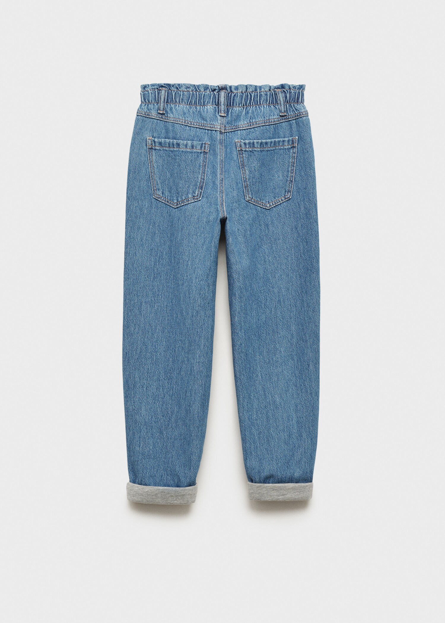 Paperbag-Jeans mit Innenfutter - Rückseite des Artikels