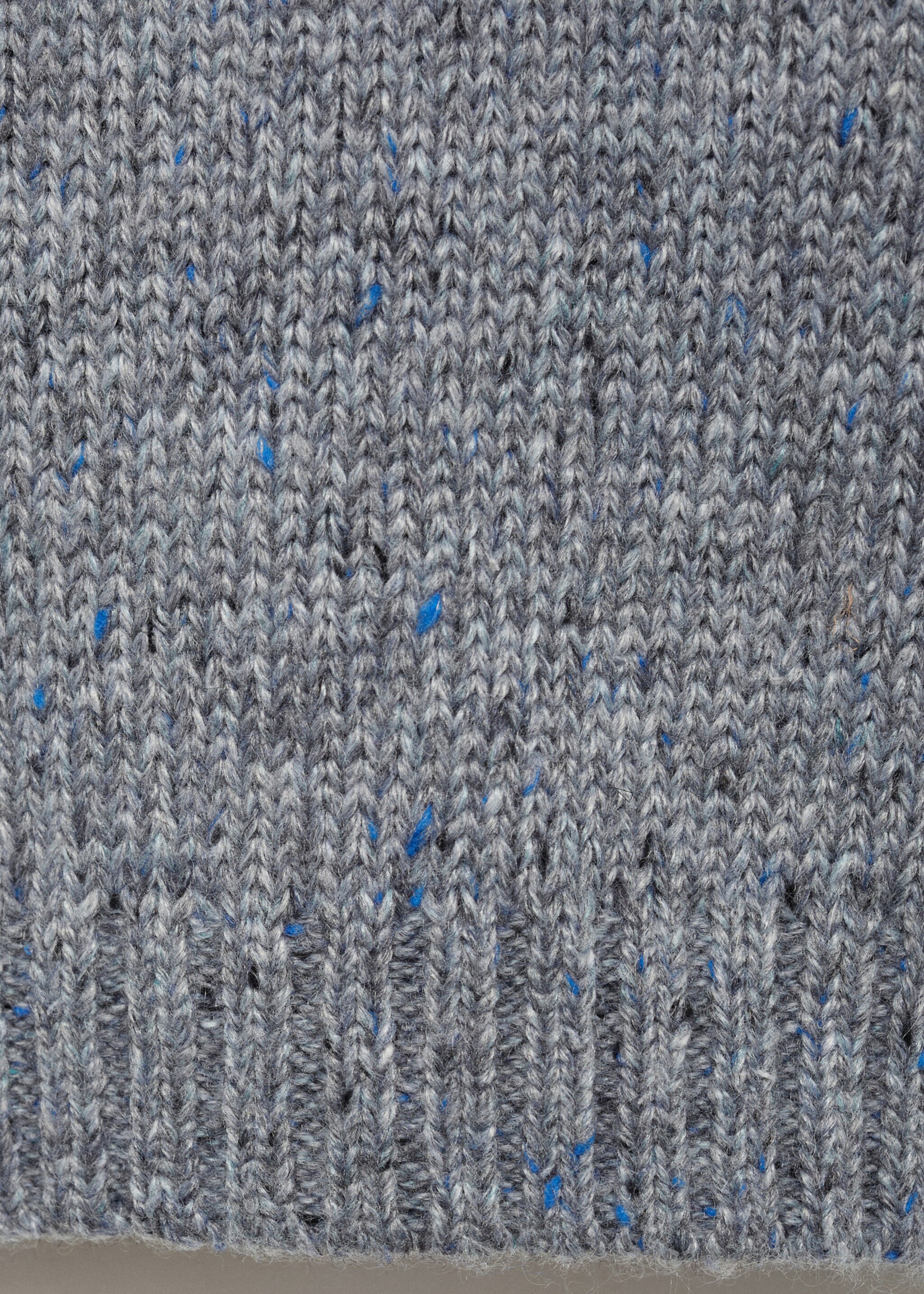 Zipped knit cardigan - Details of the article 0, Medium Heather Grey. Ref: 77067935-00.