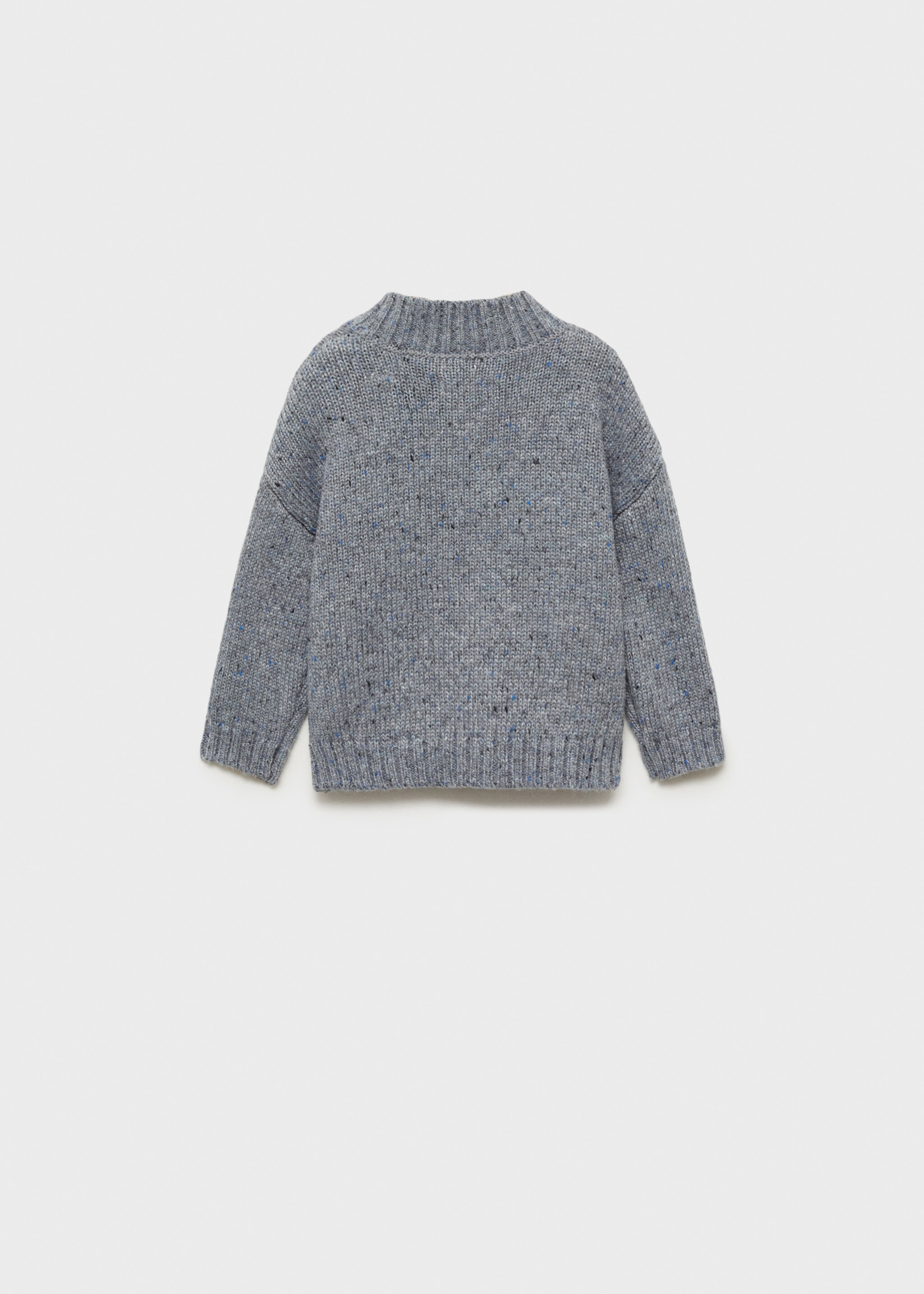 Zipped knit cardigan - Reverse of the article, Medium Heather Grey. Ref: 77067935-00.