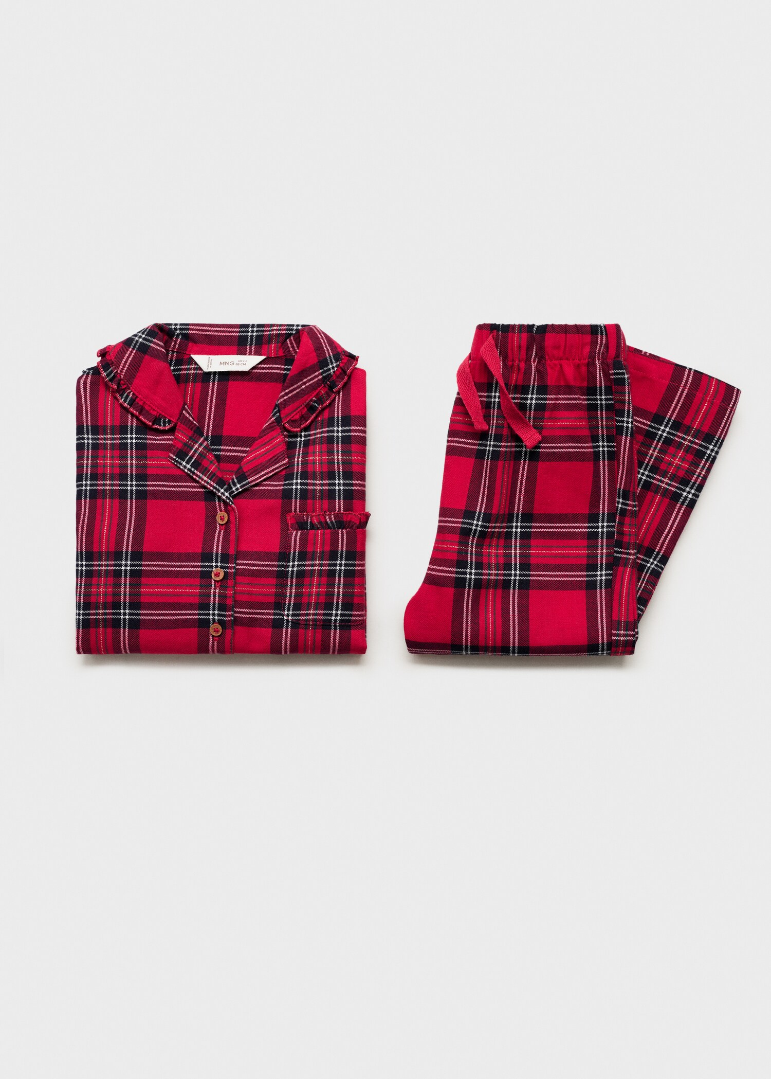 Two-pieces check long pyjamas - Details of the article 0
