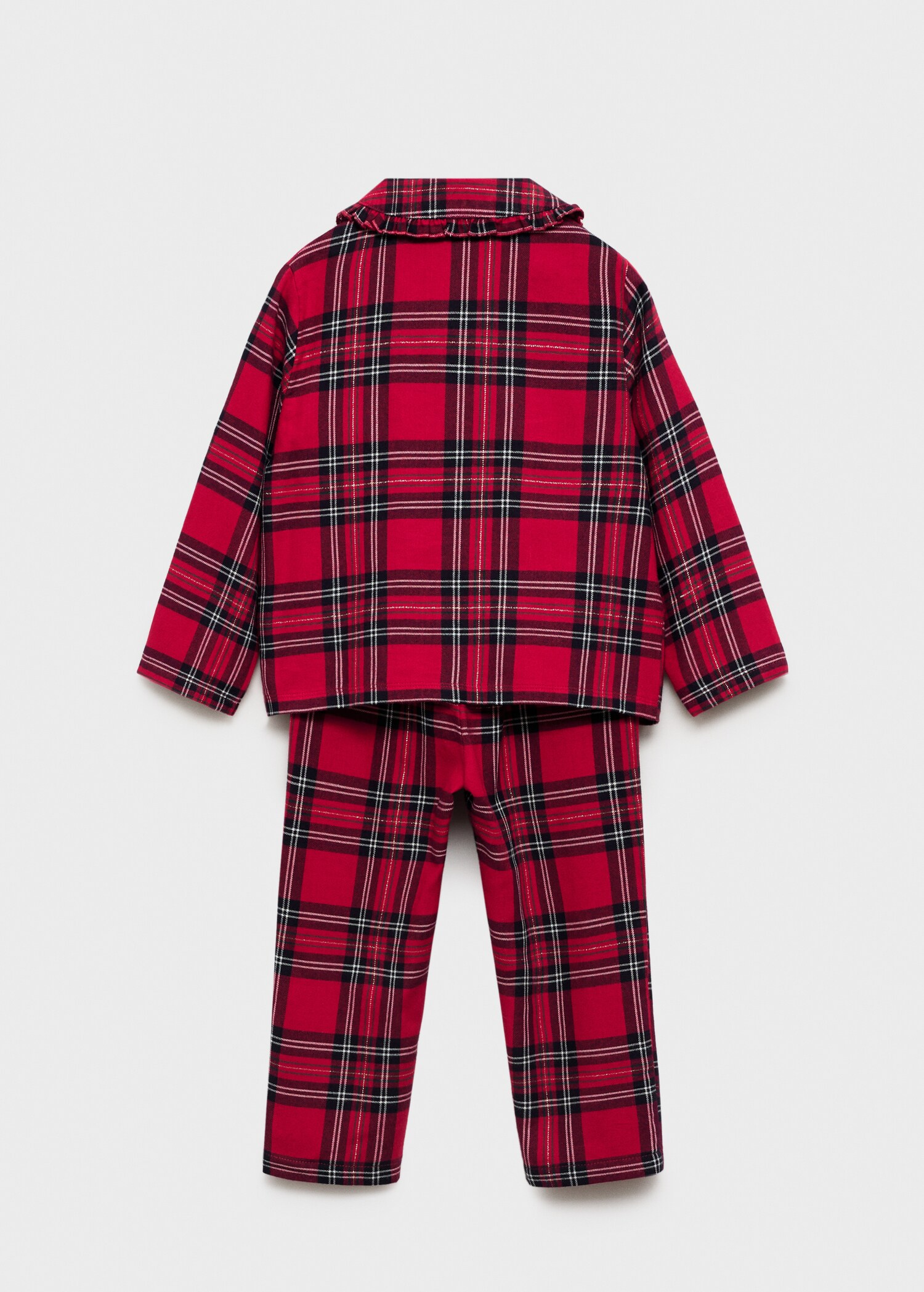 Two-pieces check long pyjamas - Reverse of the article