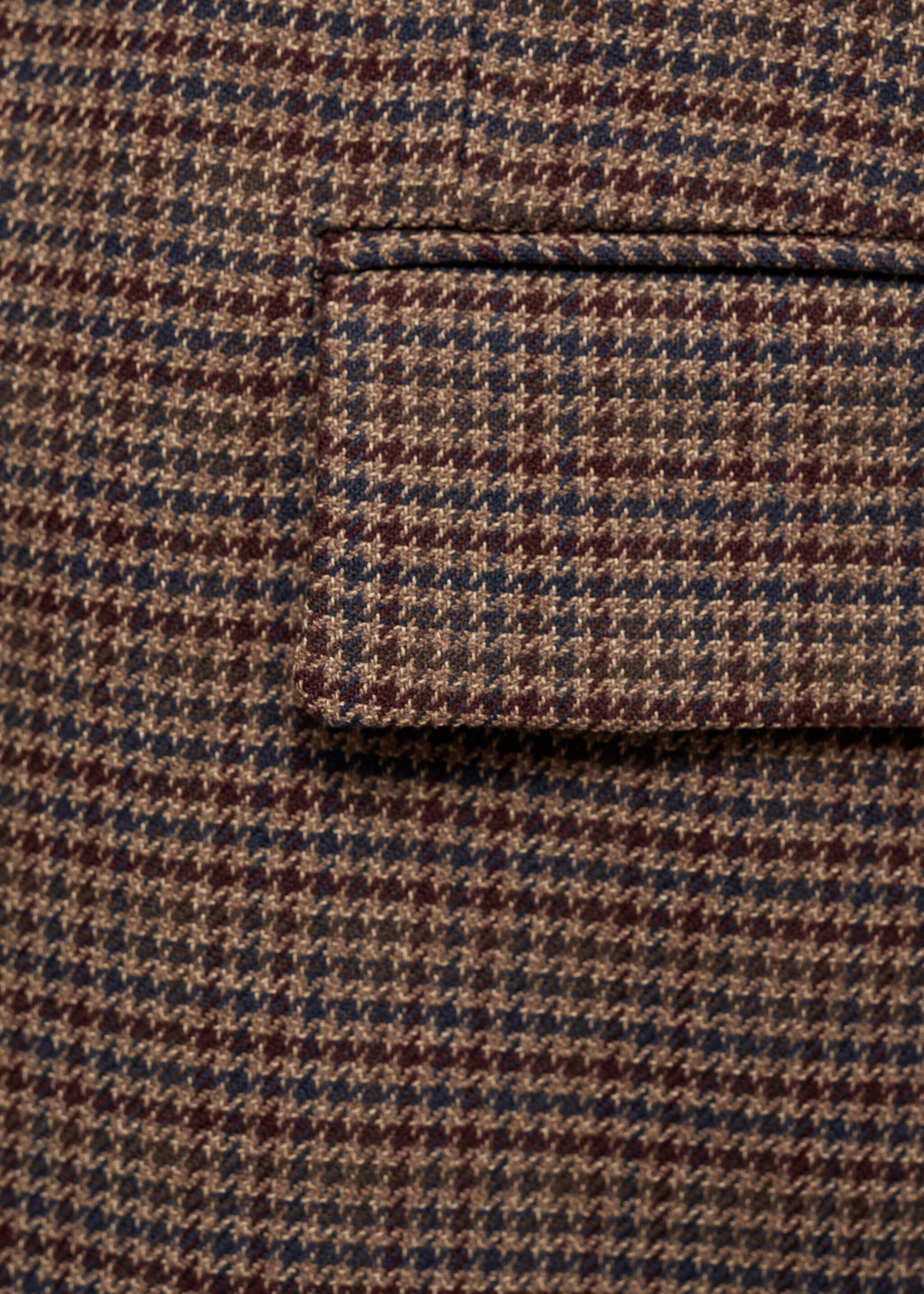 Houndstooth-check jacket - Details of the article 0, Maroon. Ref: 77068271-00.