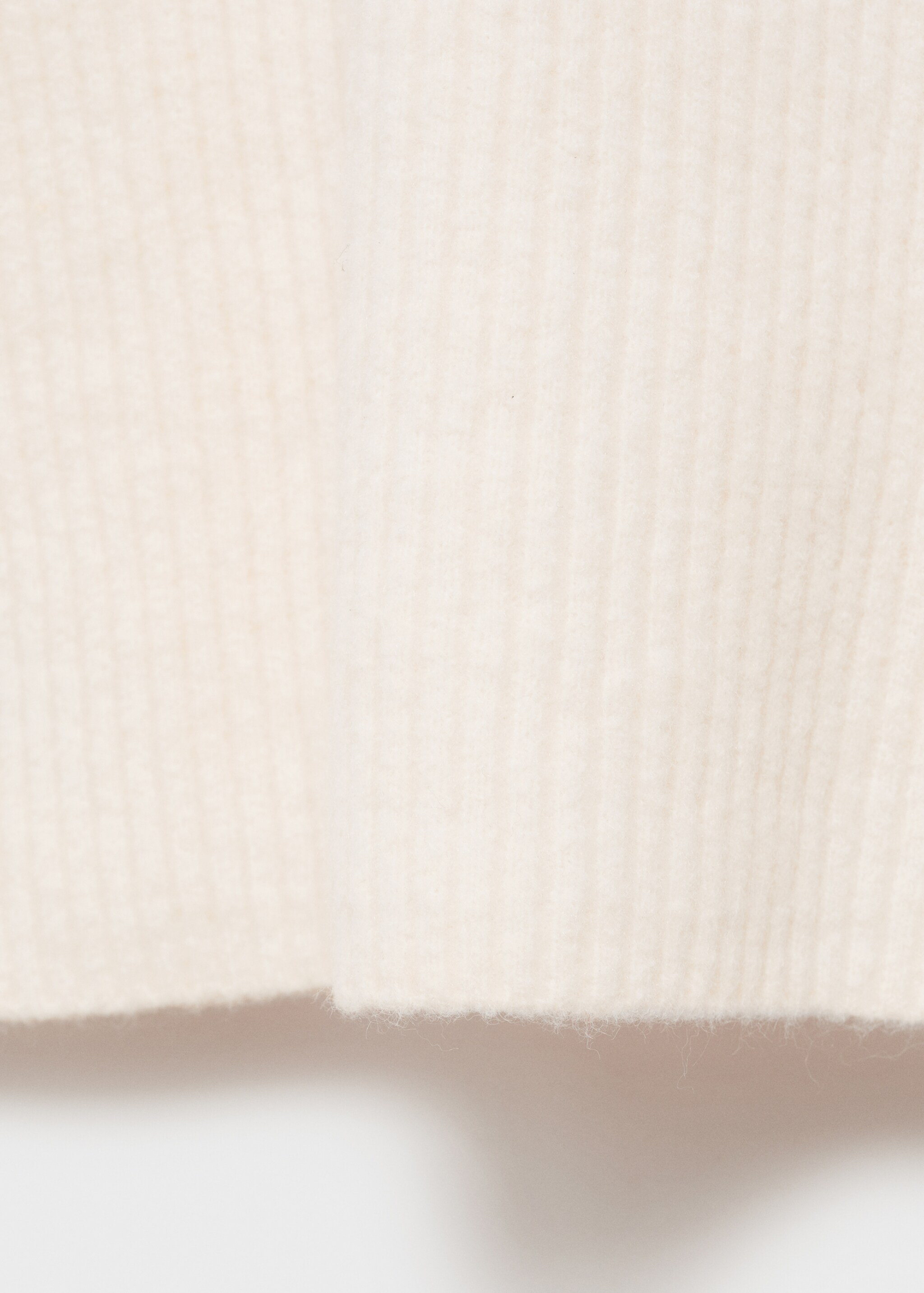 Rippstrick-Kleid mit Reißverschluss - Detail des Artikels 0, Ecru. Ref: 77068273-00.