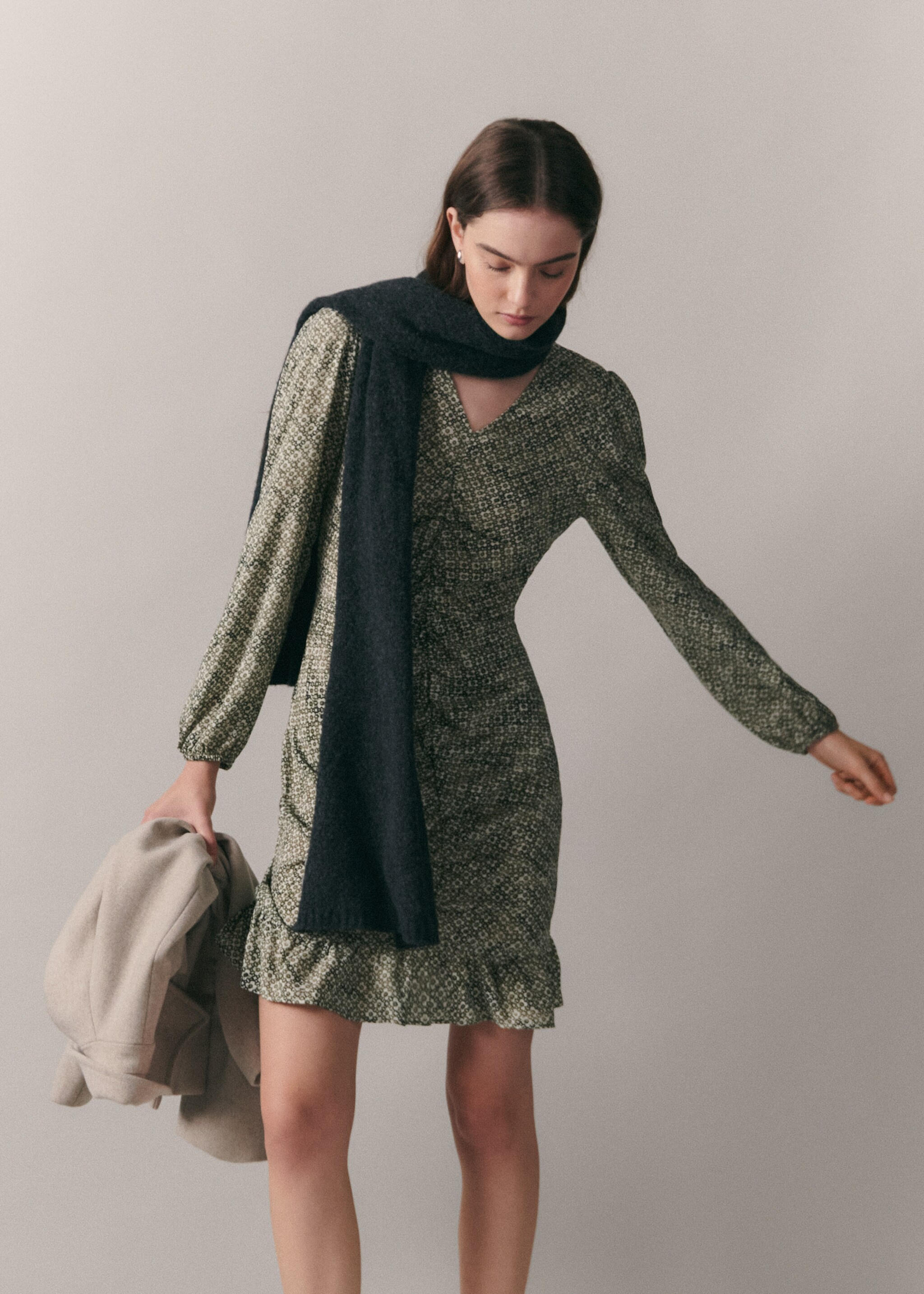 Ruched detail flower dress - Details of the article 5