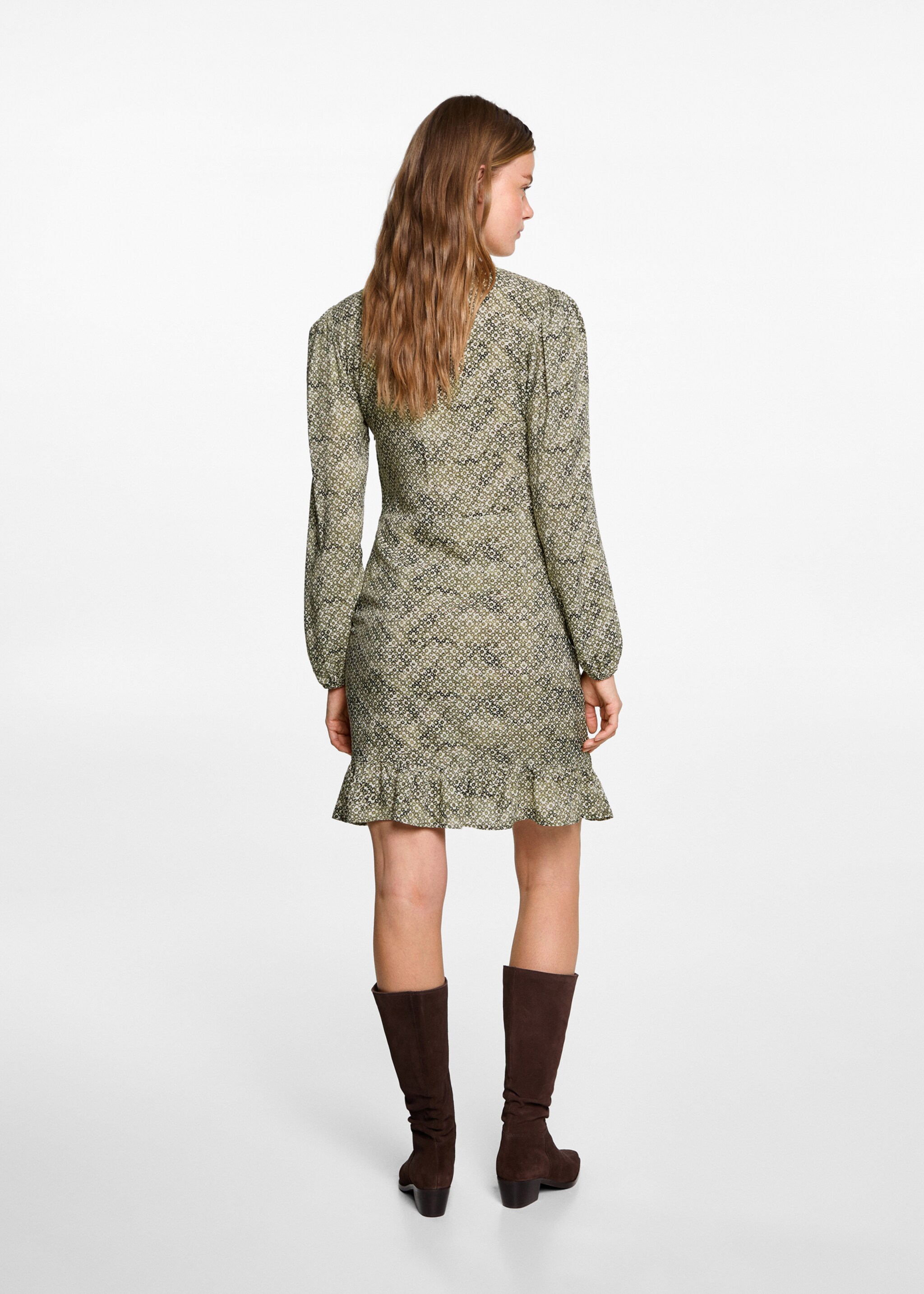 Ruched detail flower dress - Reverse of the article