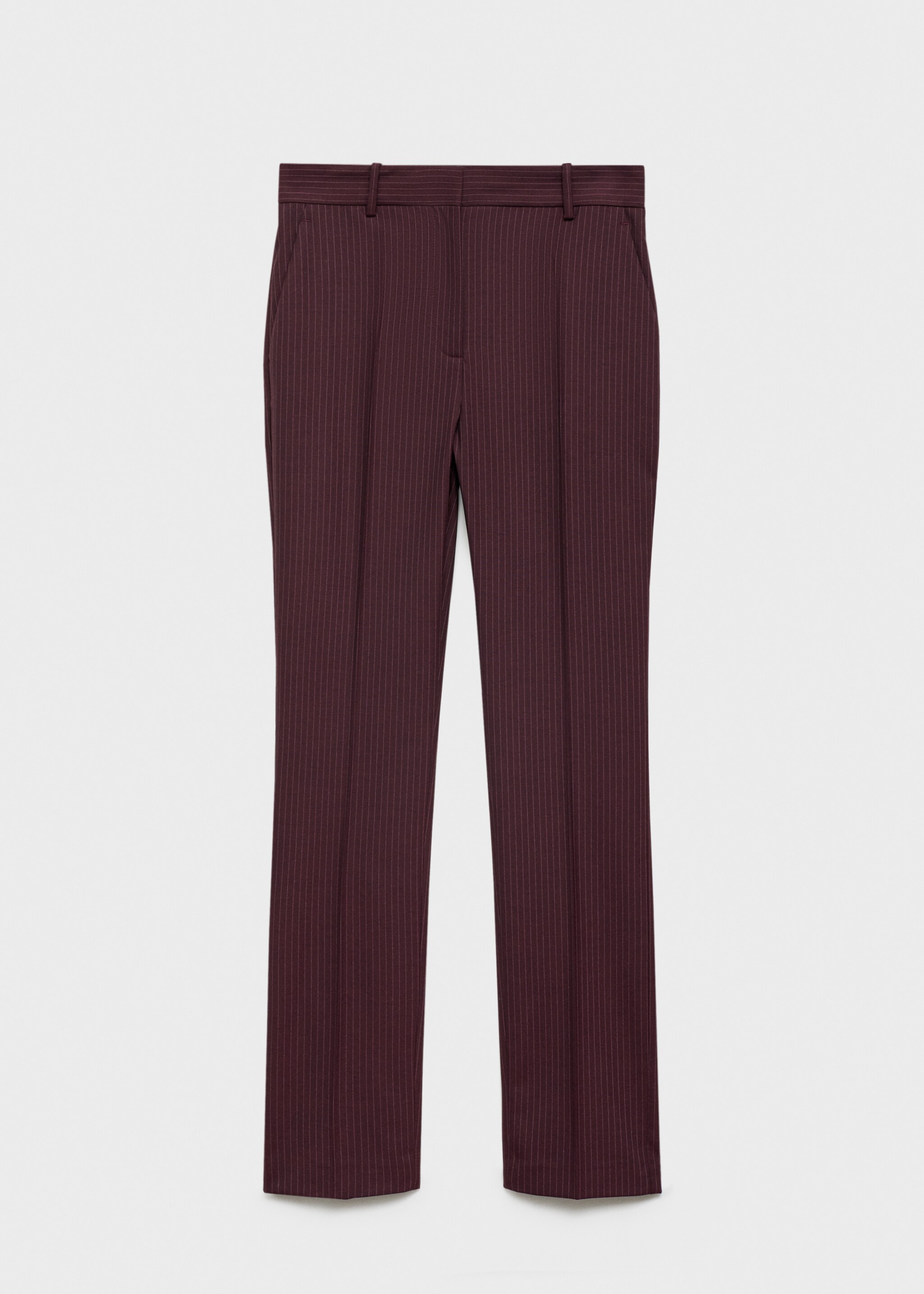 Pinstripe suit trousers - Article without model, Maroon. Ref: 77068283-00.