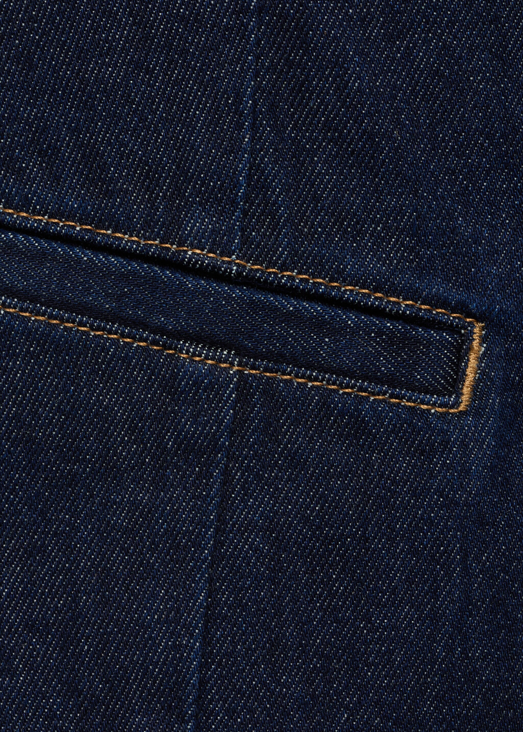 Rinse-wash denim waistcoat - Details of the article 0, Open Blue. Ref: 77068285-00.
