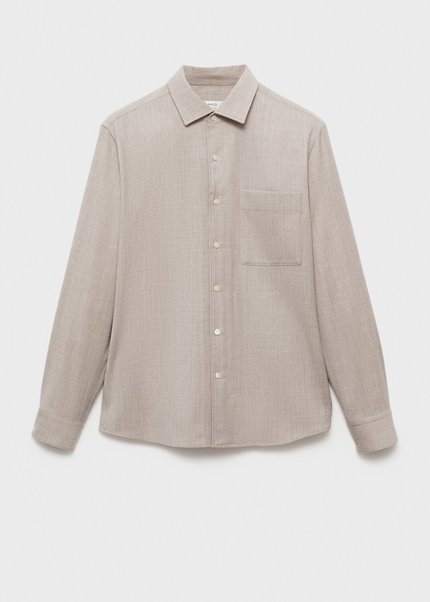 100% wool shirt with pocket - Article without model