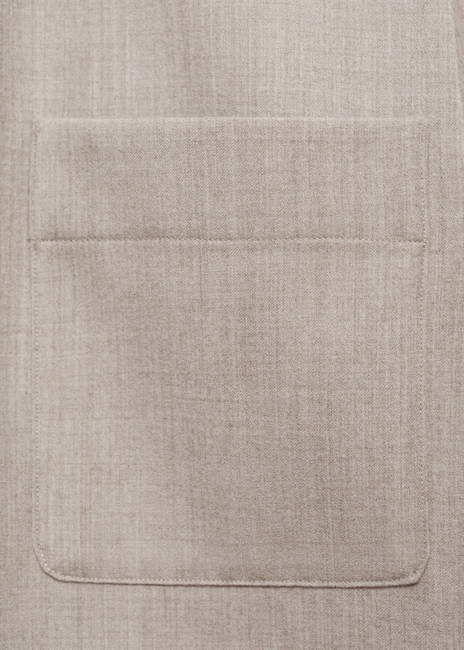 100% wool shirt with pocket - Details of the article 0