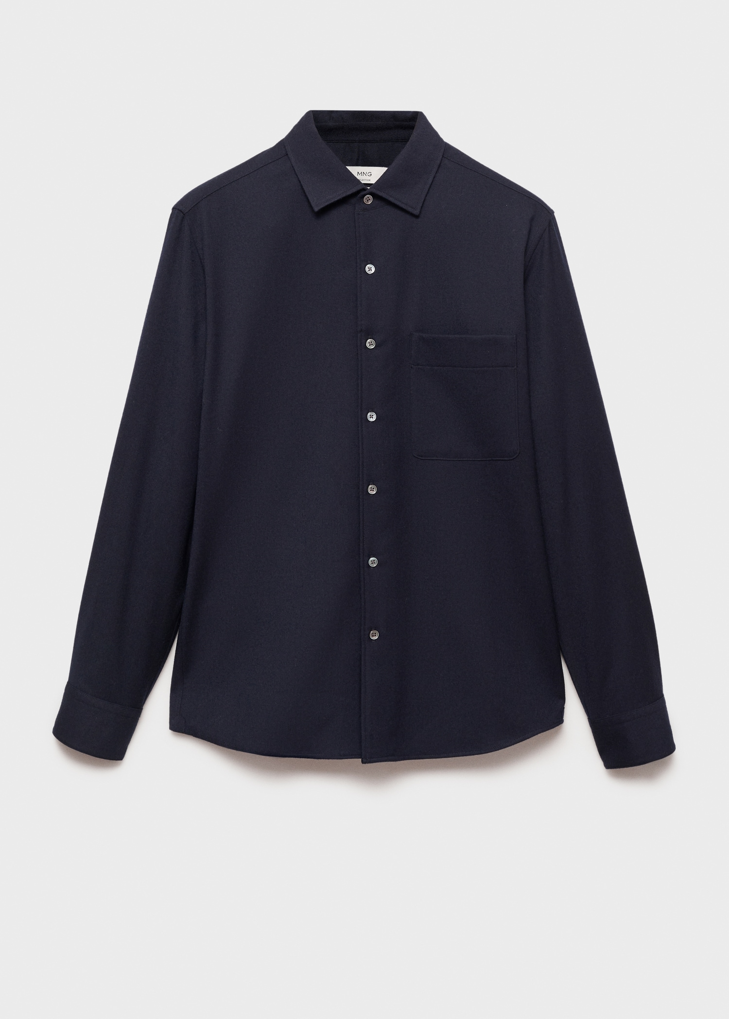 100% wool shirt with pocket - Article without model