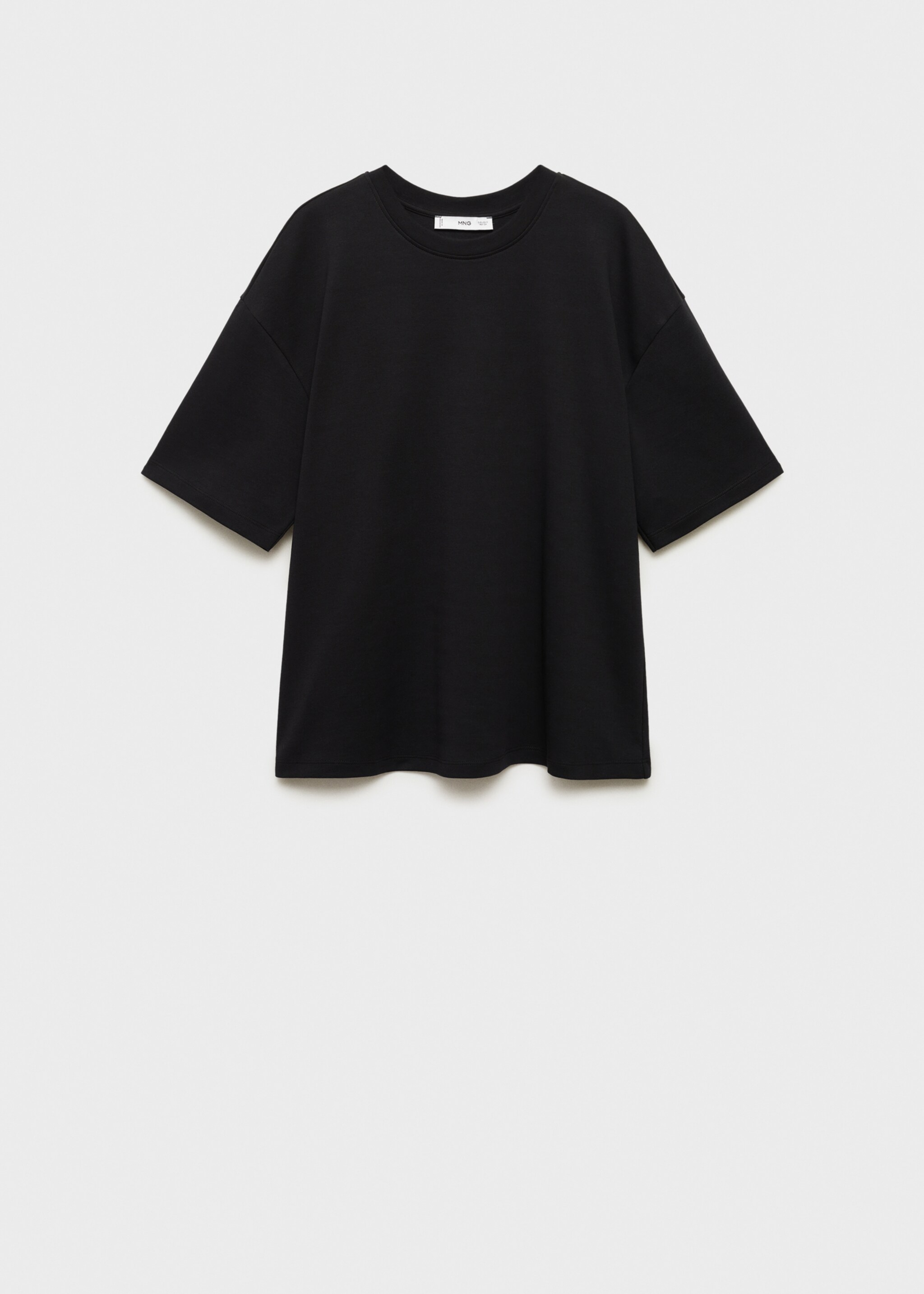 Camiseta 100% algodón oversize - Artículo sin modelo, Negro. Ref: 77068637-00.