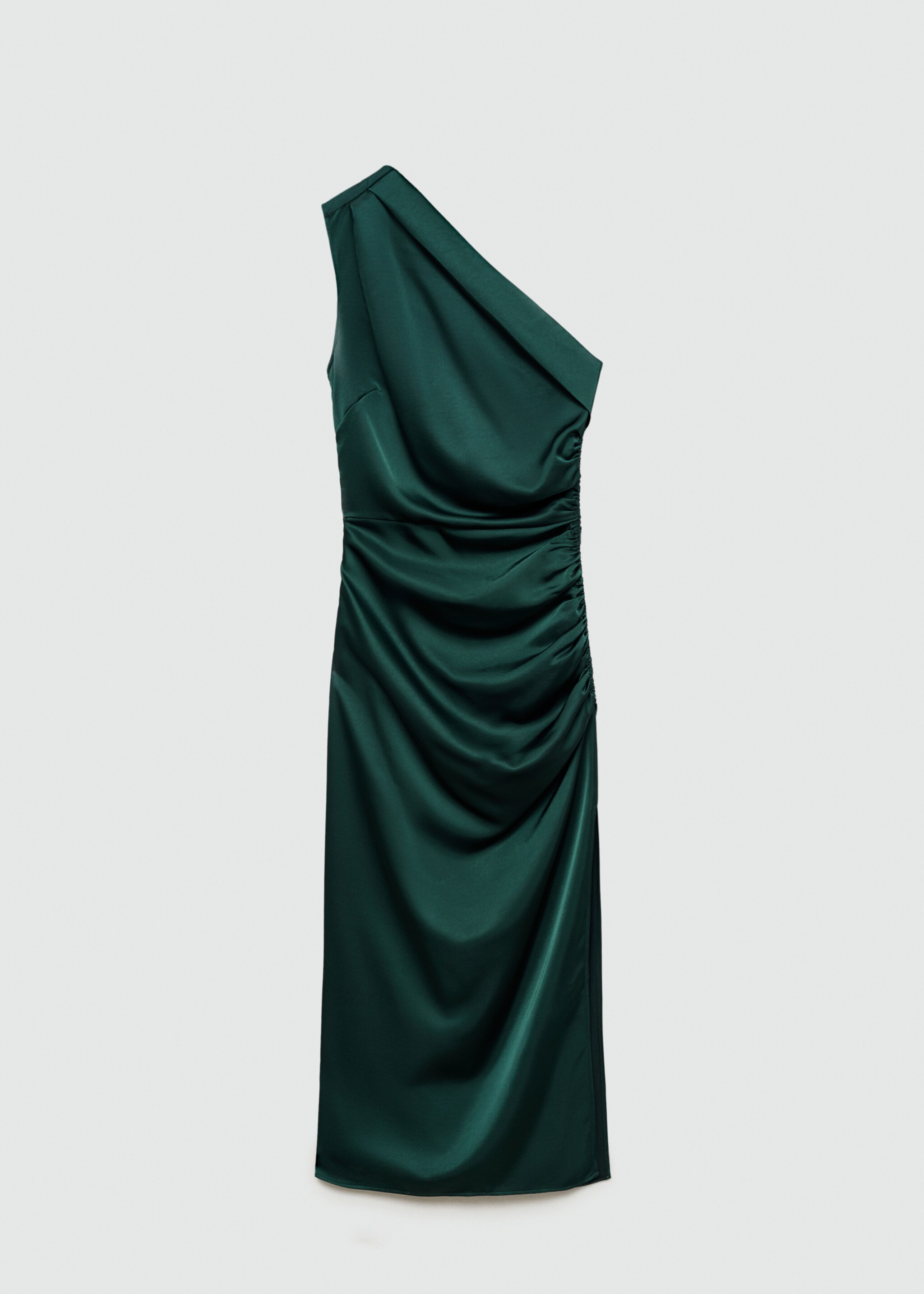 Asymmetrical pleated dress - Article without model, Green. Ref: 77069055-00.