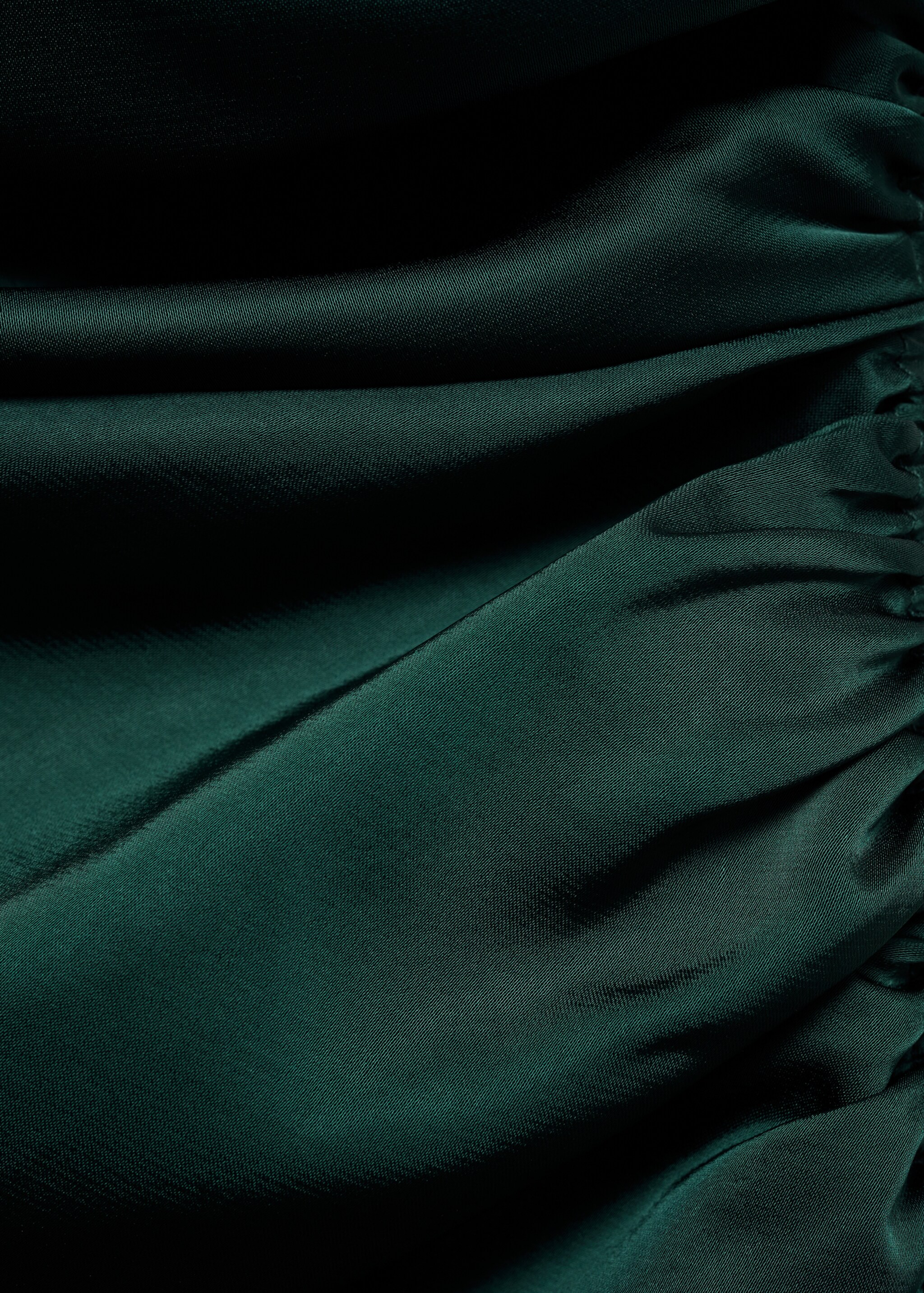 Asymmetrical pleated dress - Details of the article 0, Green. Ref: 77069055-00.