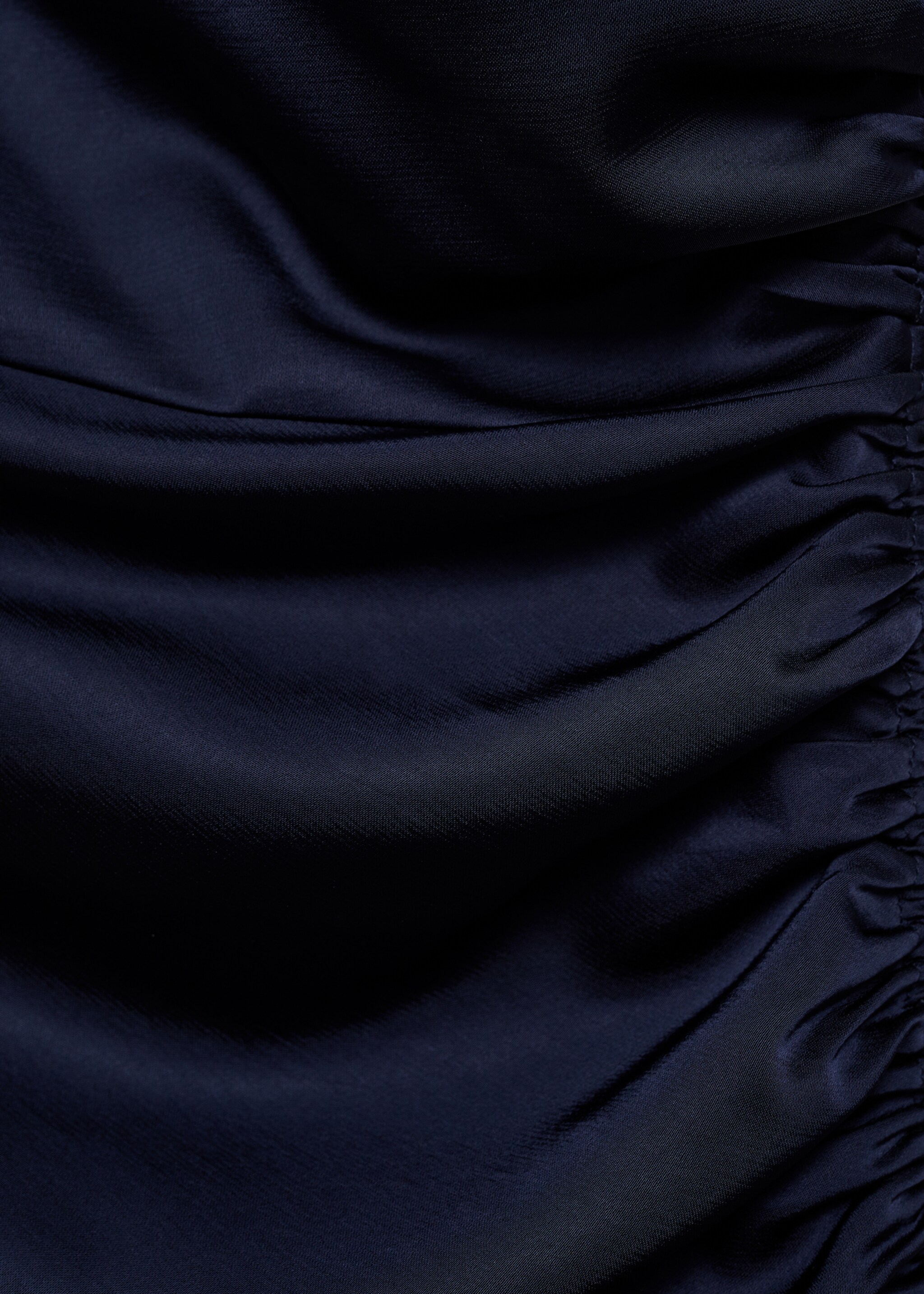 Asymmetrical pleated dress - Details of the article 8, Night Blue. Ref: 77069055-00.
