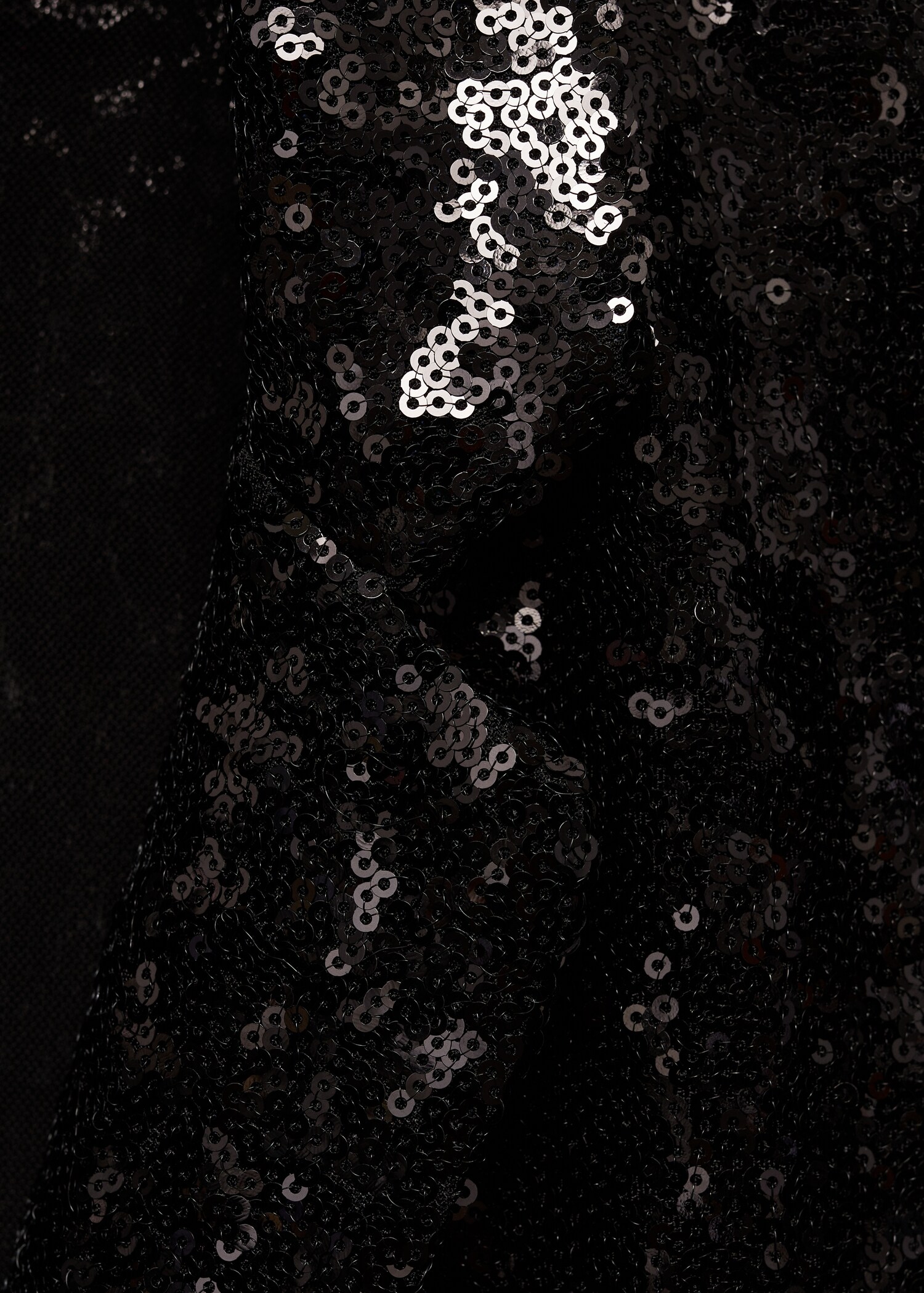 Sequin jumpsuit with lapels - Details of the article 0