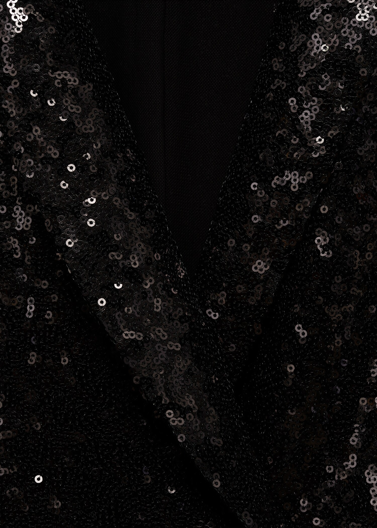 Sequin jumpsuit with lapels - Details of the article 8