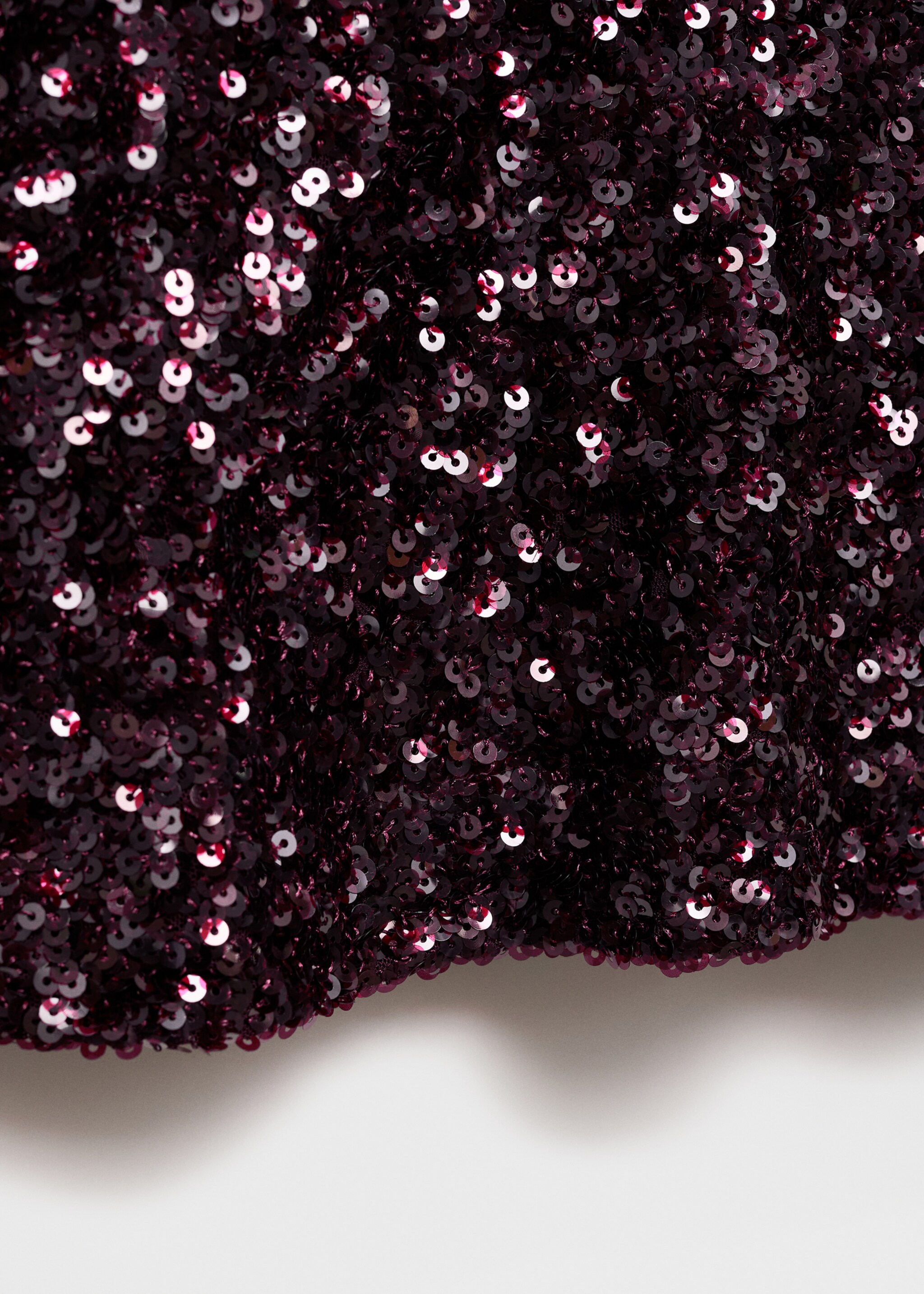 Sequin midi skirt - Details of the article 0, Burgundy. Ref: 77069060-00.