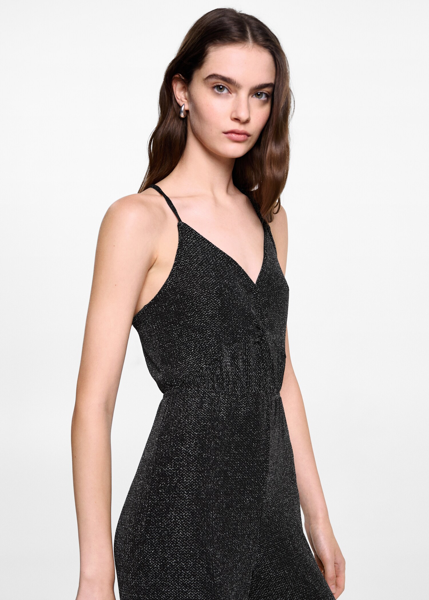 Langer Lurex-Overall - Mittlere Ansicht