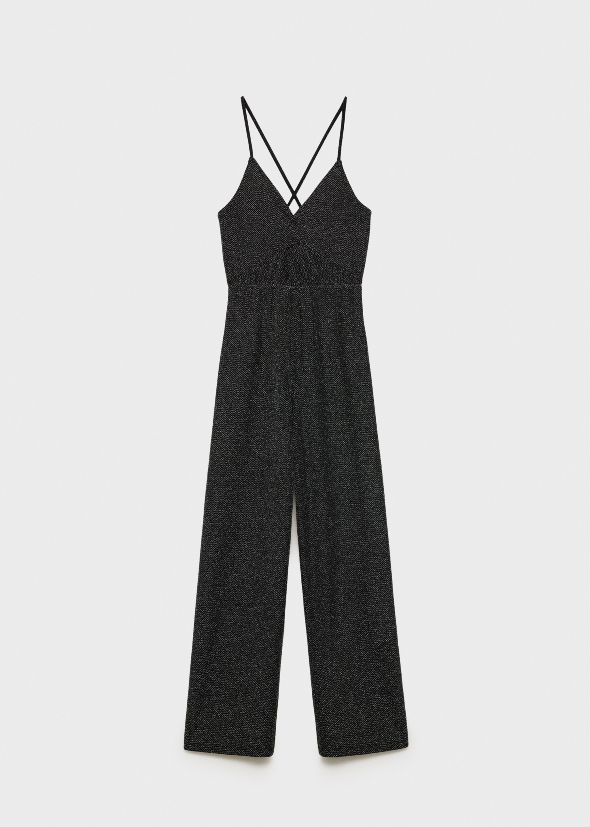 Langer Lurex-Overall - Artikel ohne Model, Schwarz. Ref: 77069065-00.