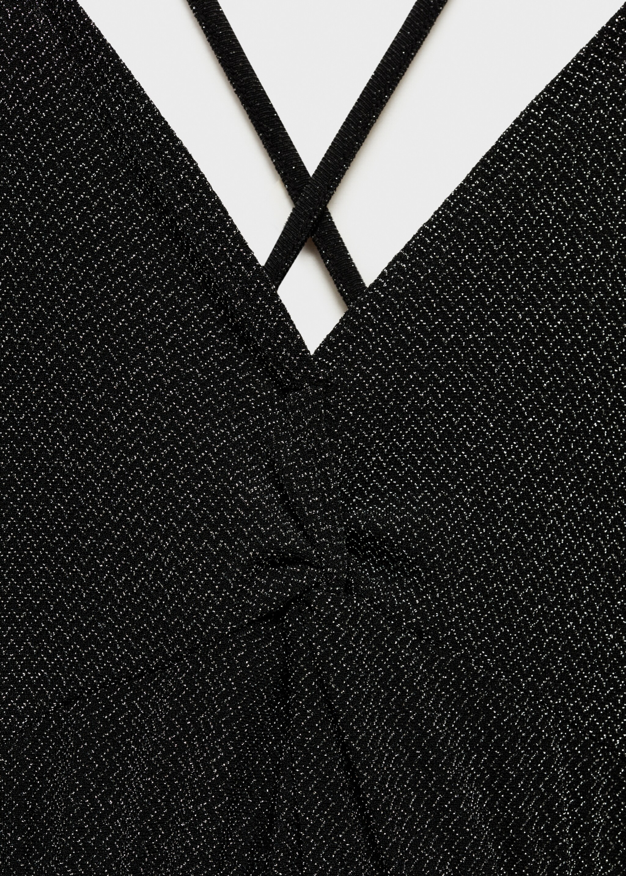 Langer Lurex-Overall - Detail des Artikels 8, Schwarz. Ref: 77069065-00.