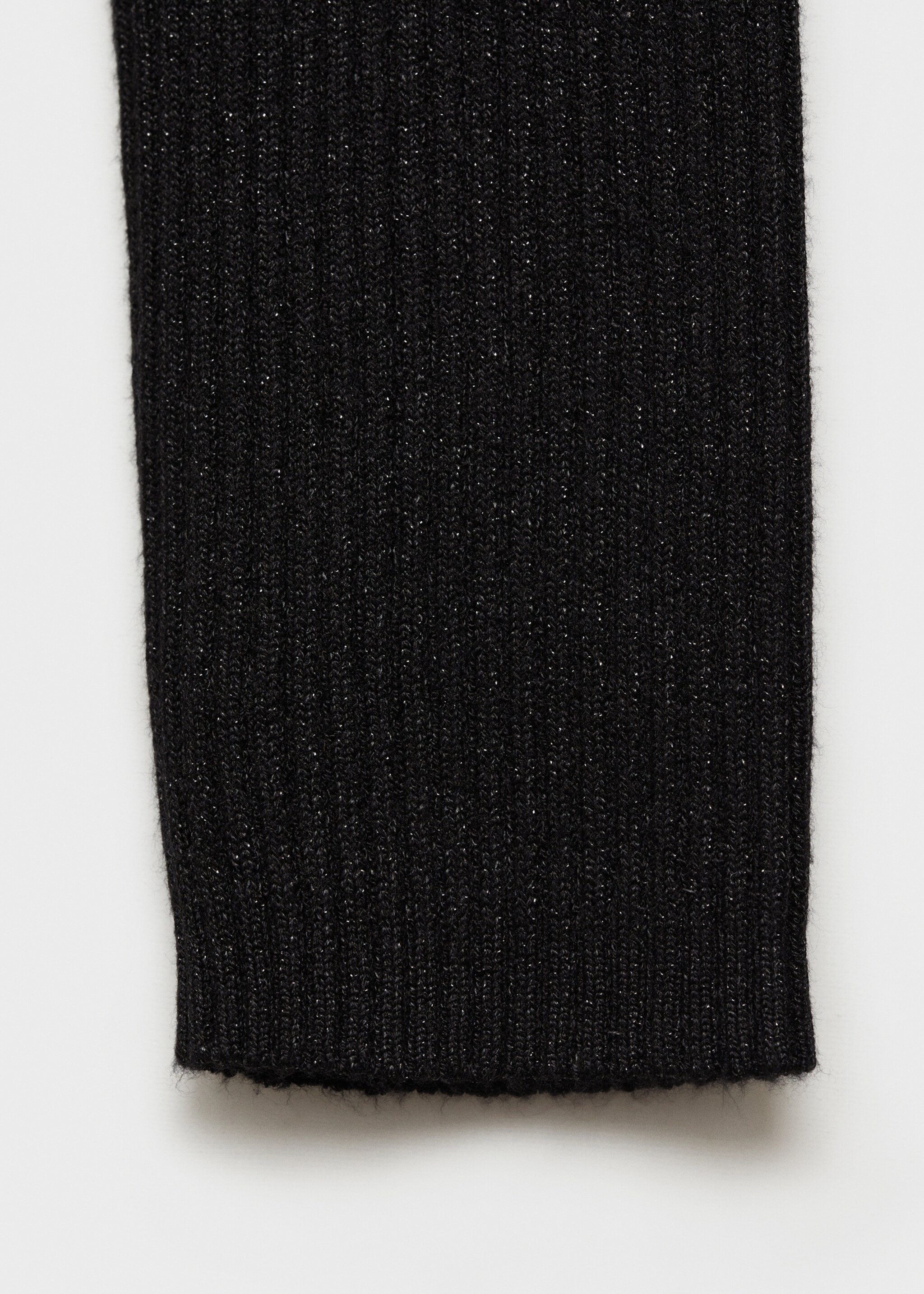 Geripptes Lurexkleid - Detail des Artikels 0, Schwarz. Ref: 77069066-00.