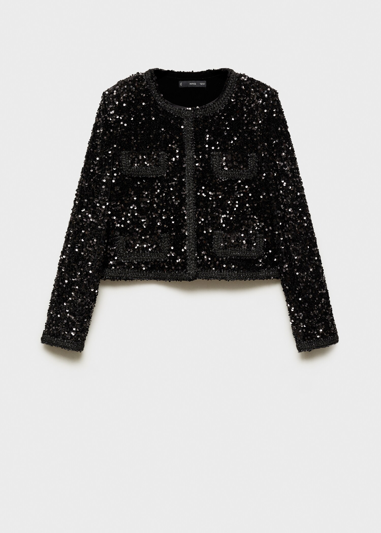 Chaqueta lentejuelas bolsillos - Artículo sin modelo