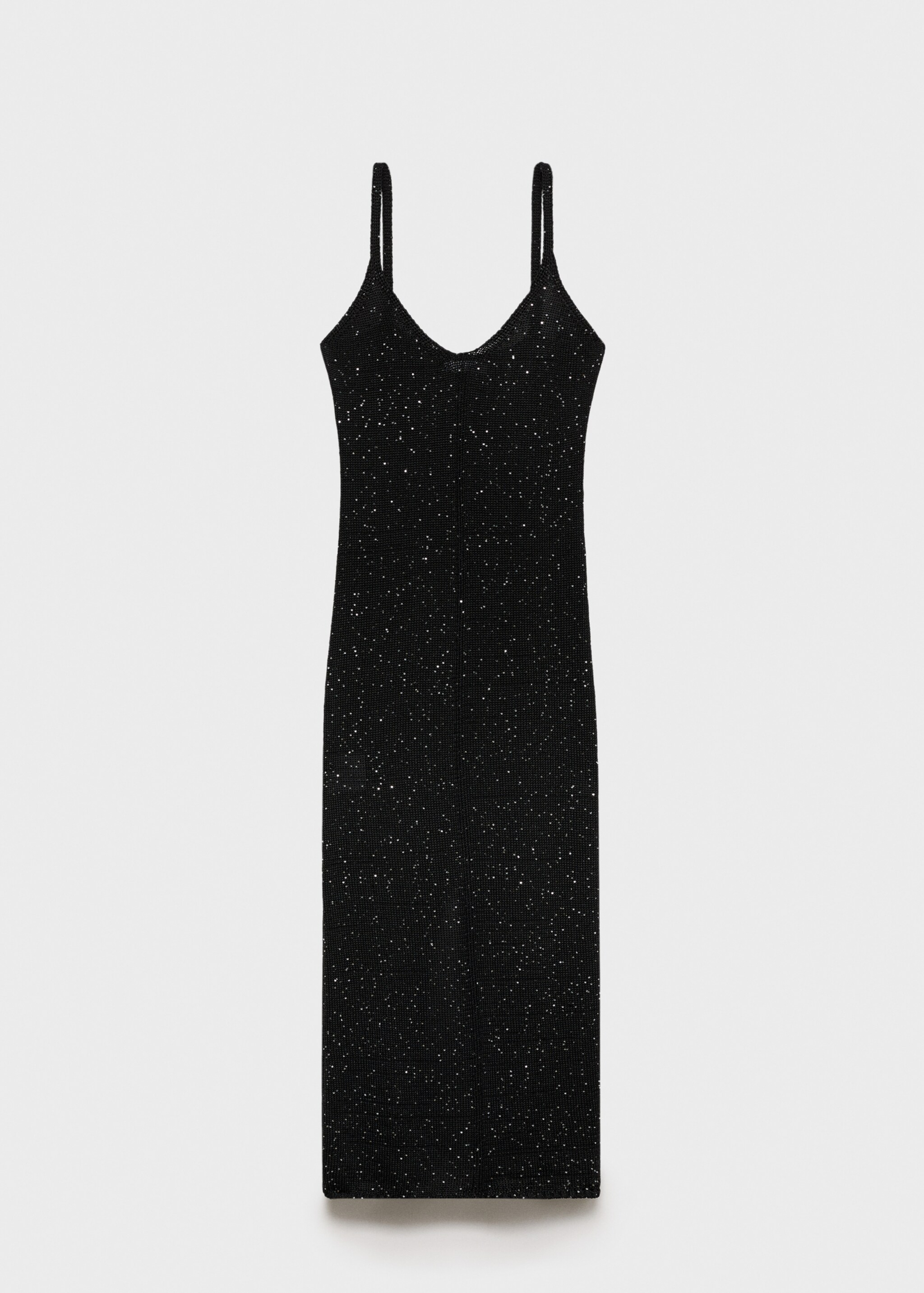 Knitted dress with sequin detail - Article without model, Black. Ref: 77069070-00.