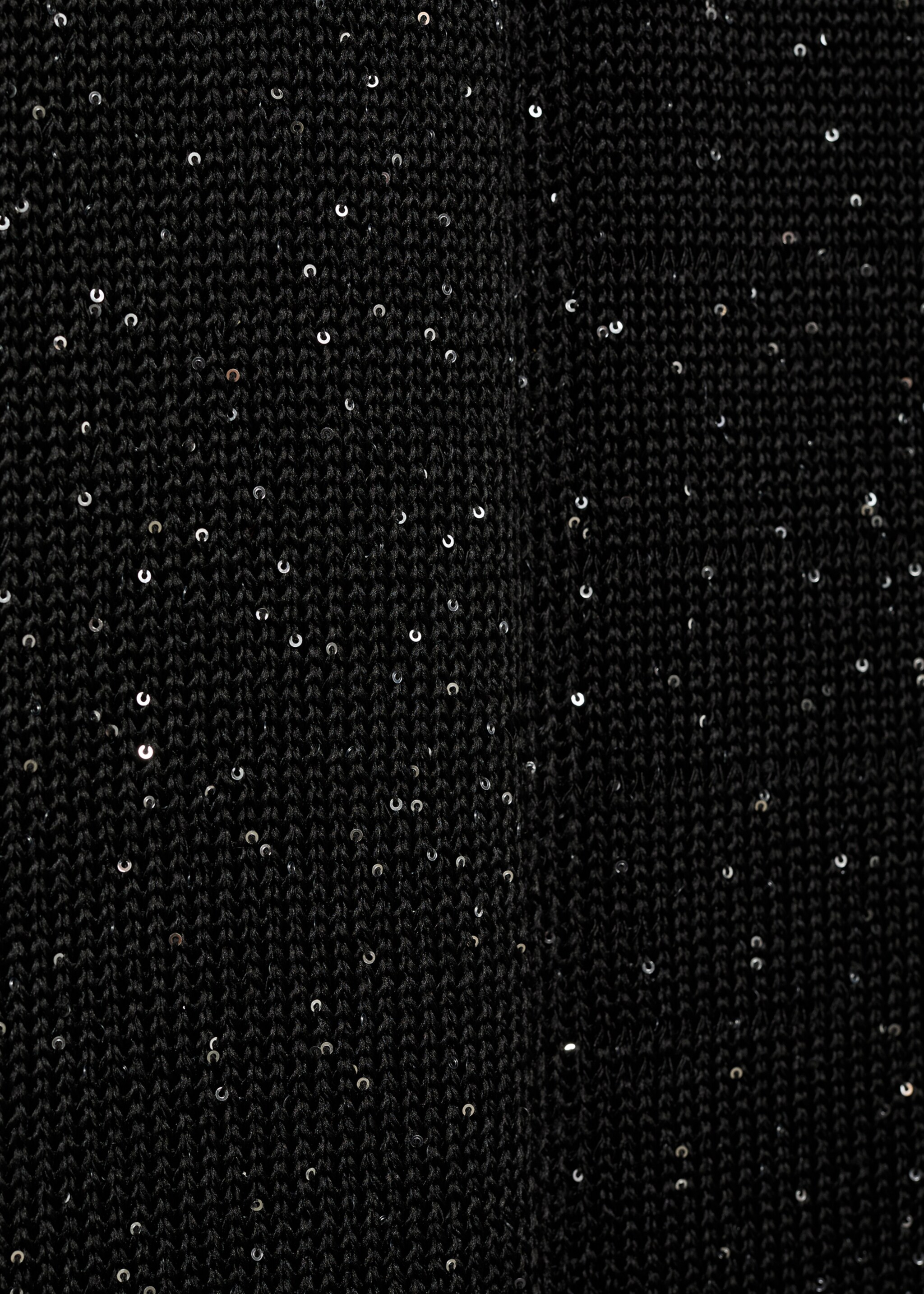 Knitted dress with sequin detail - Details of the article 0, Black. Ref: 77069070-00.
