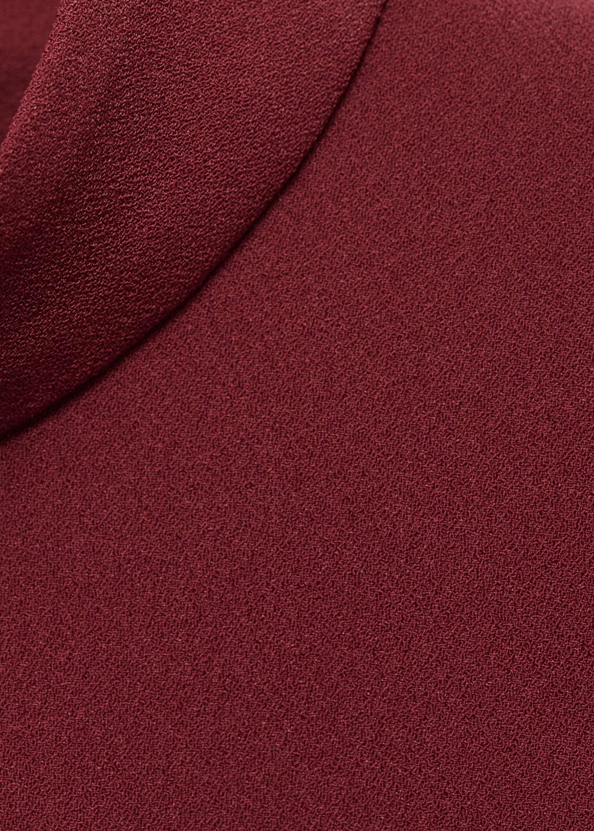 Short belted dress - Details of the article 8, Maroon. Ref: 77069072-00.