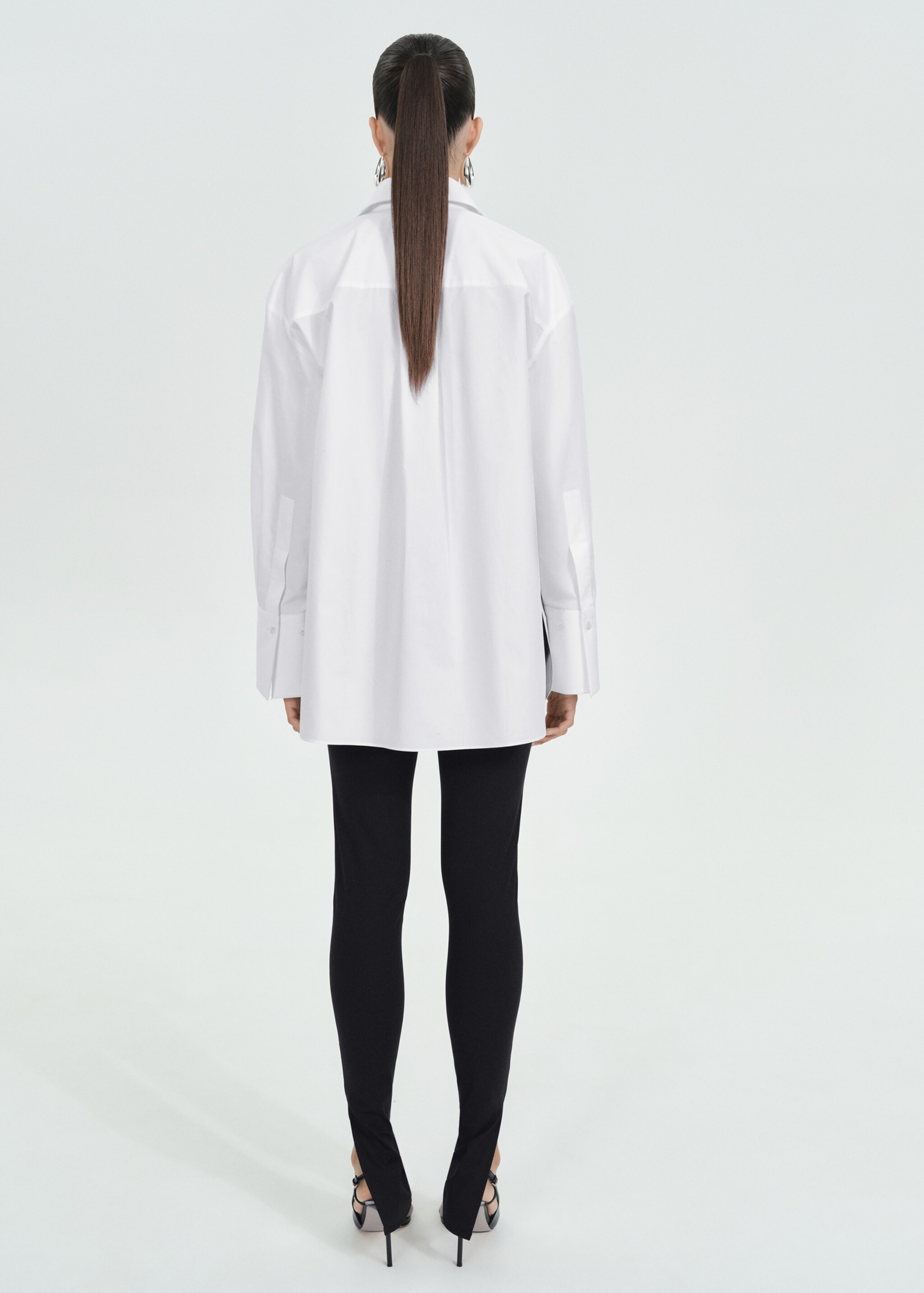 Oversized lace blouse - Reverse of the article, Off White. Ref: 77069075-00.