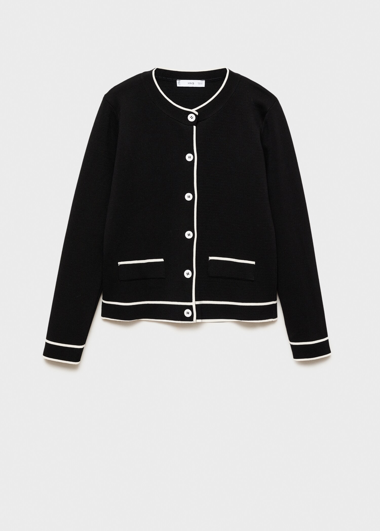 Cardigan mit Kontrastabschlüssen - Artikel ohne Model