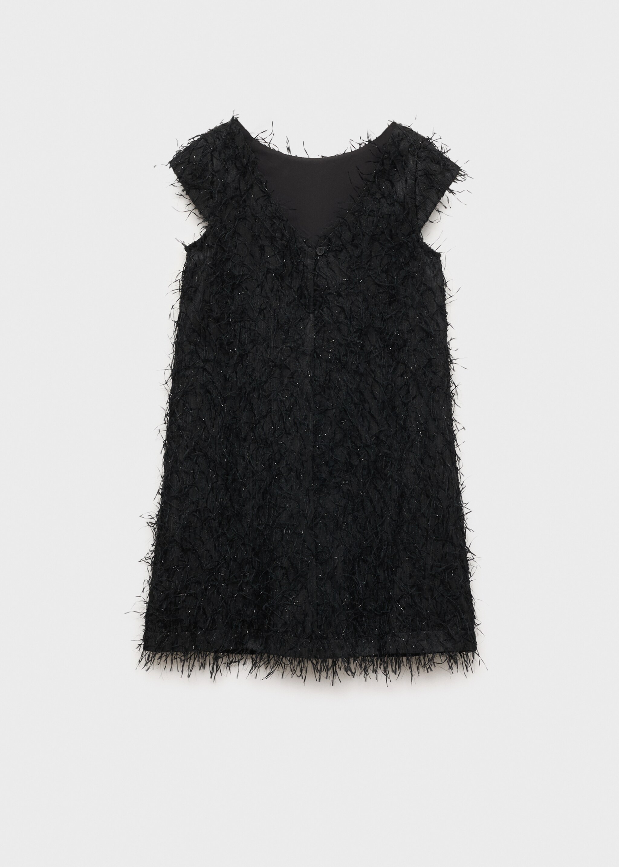 Robe détail franges - Verso de l’article, Noir. Ref: 77069229-00.