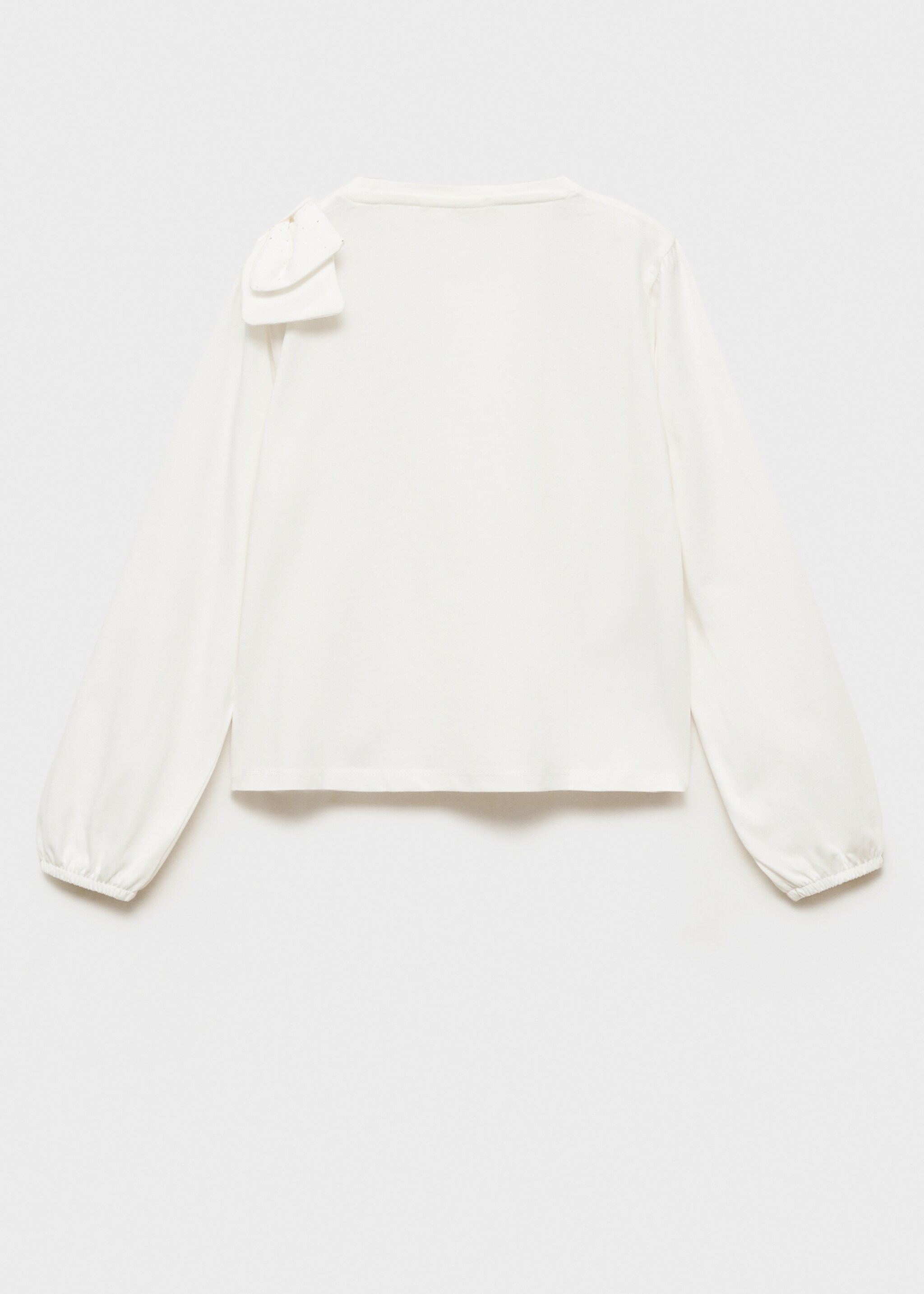 Bow cotton T-shirt - Reverse of the article, Off White. Ref: 77069231-00.