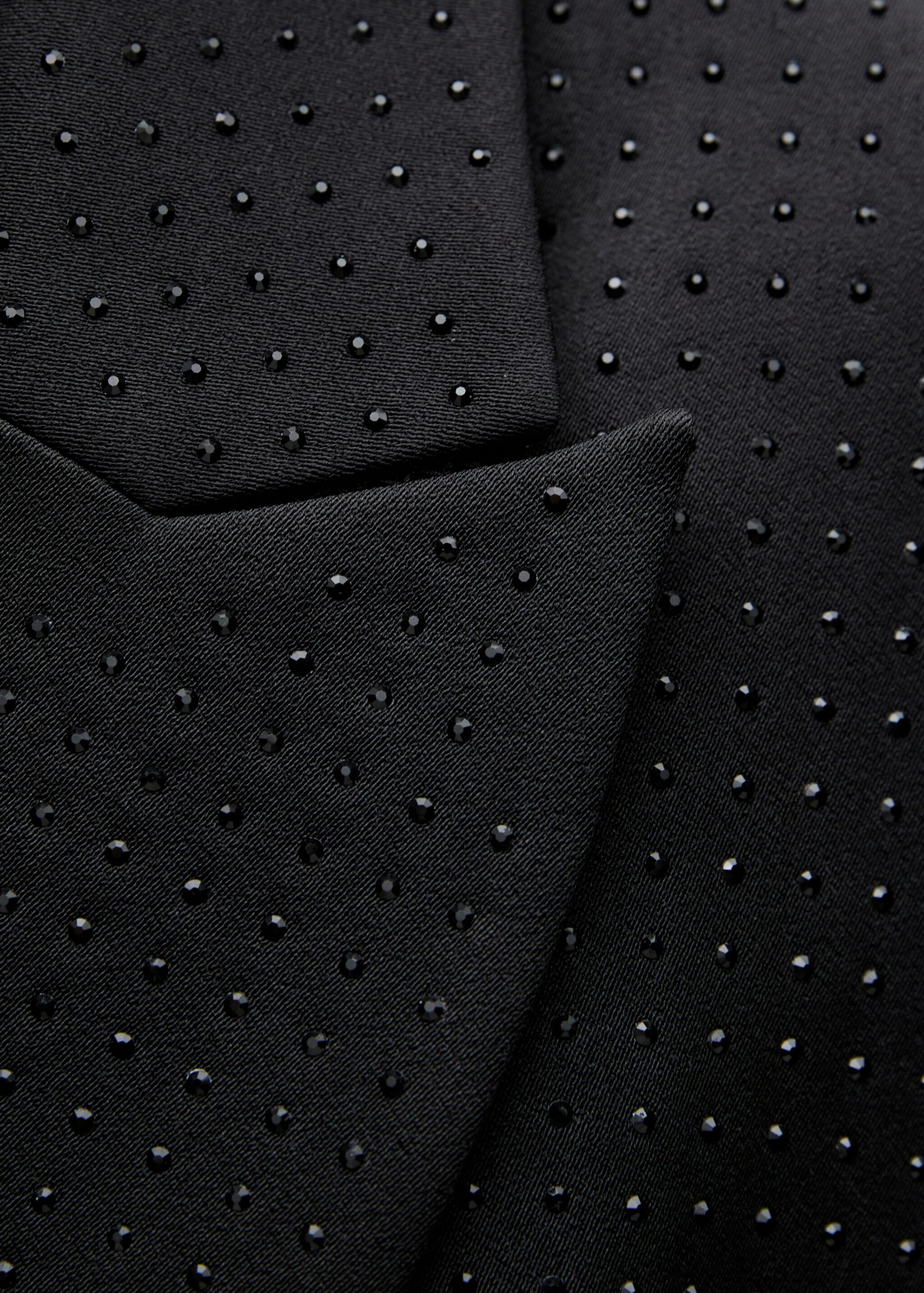 Suit jacket with rhinestones - Details of the article 0, Black. Ref: 77069234-00.