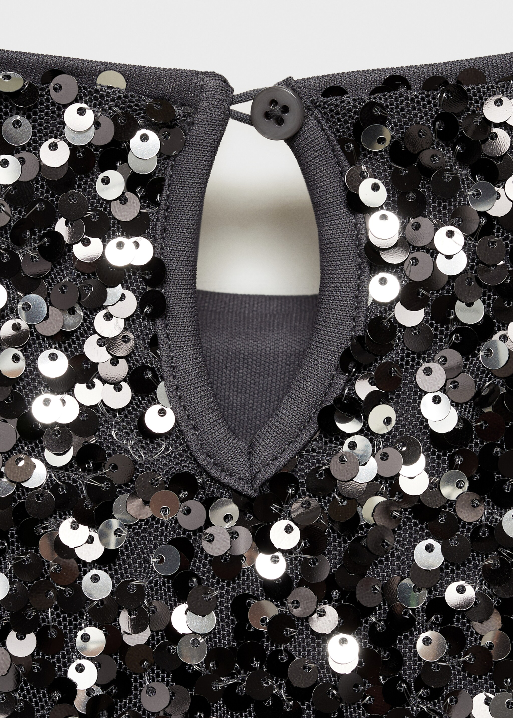 Sequined dress - Details of the article 0, Charcoal. Ref: 77069235-00.