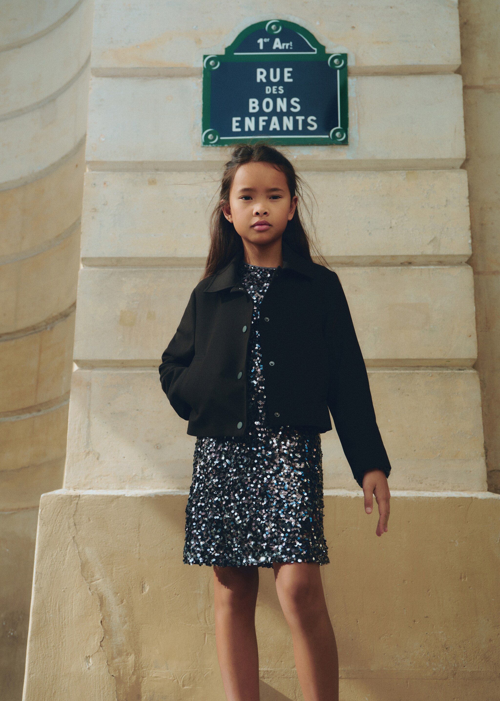 Sequined dress - Details of the article 5, Charcoal. Ref: 77069235-00.