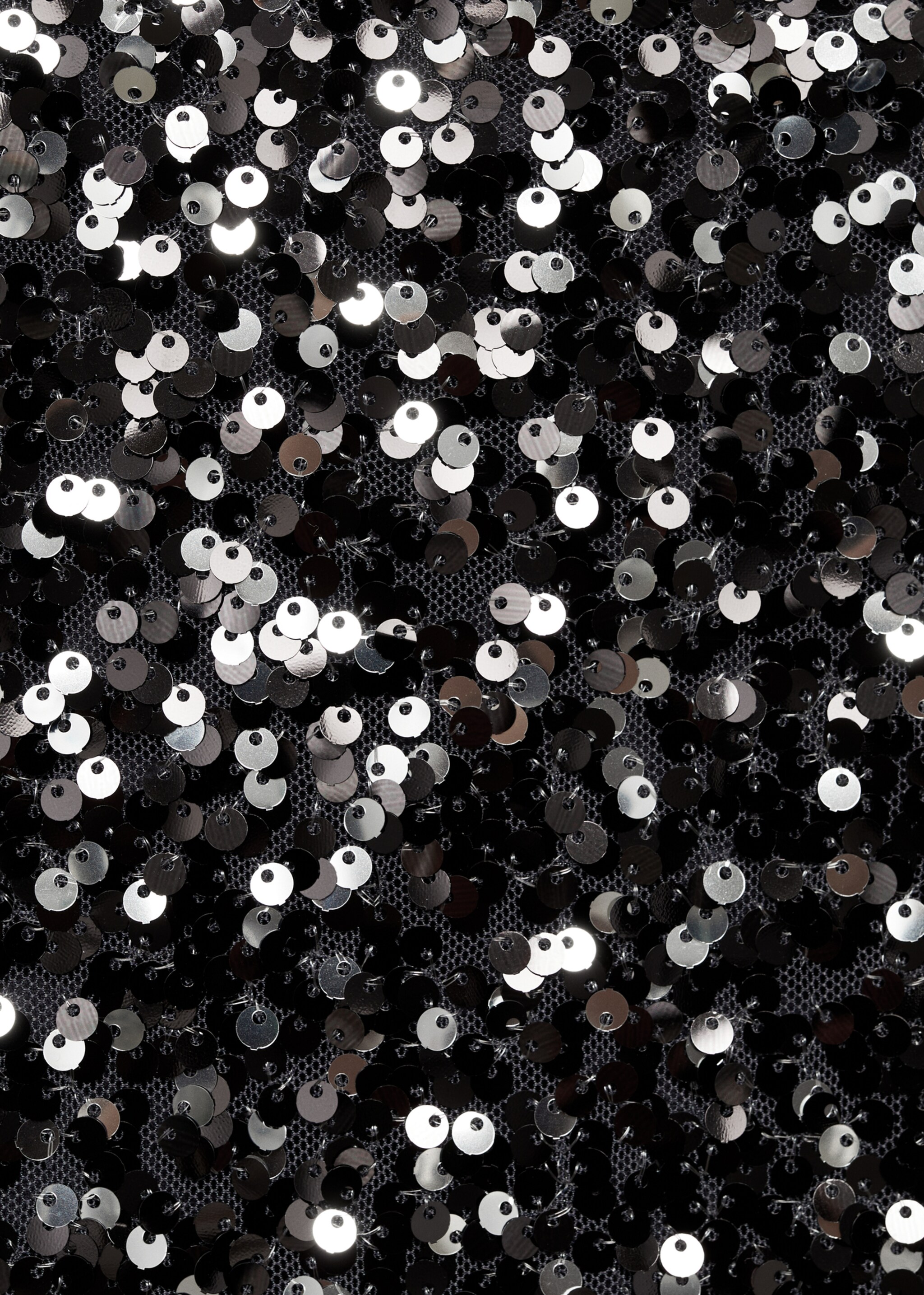 Sequined dress - Details of the article 8, Charcoal. Ref: 77069235-00.